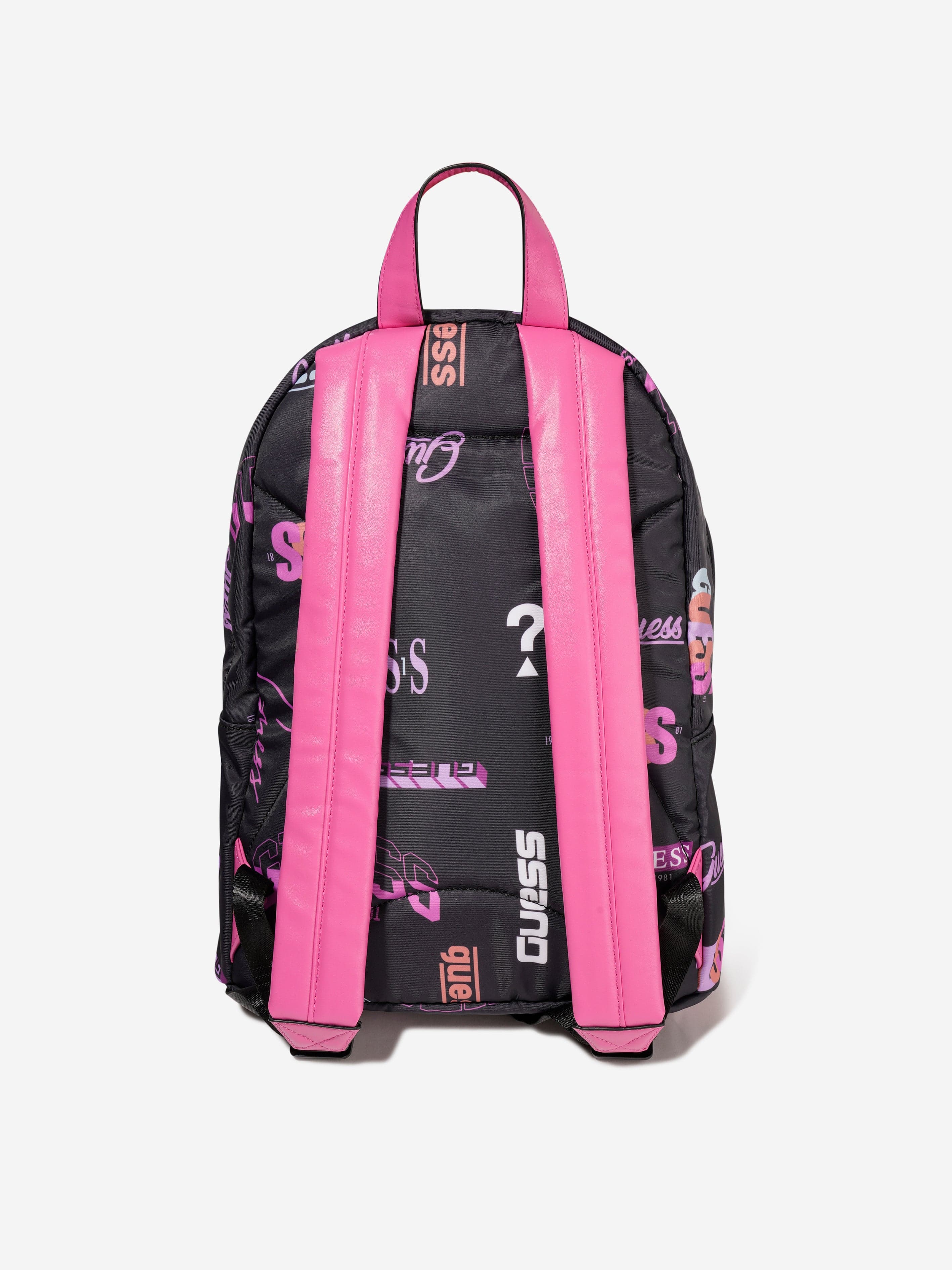 Guess Girls Logo Print Backpack in Black