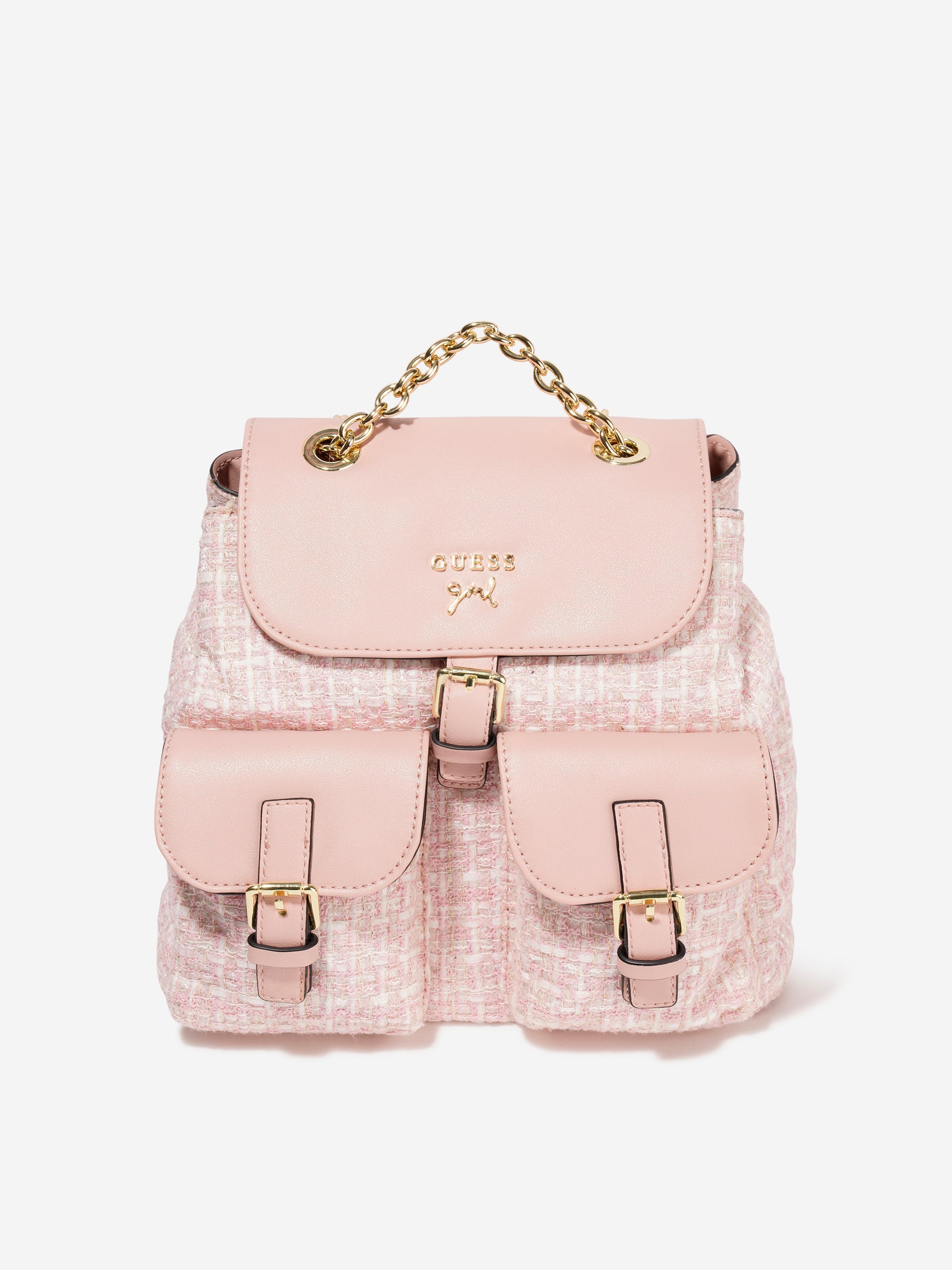 Guess Girls Tweed Backpack in Pink