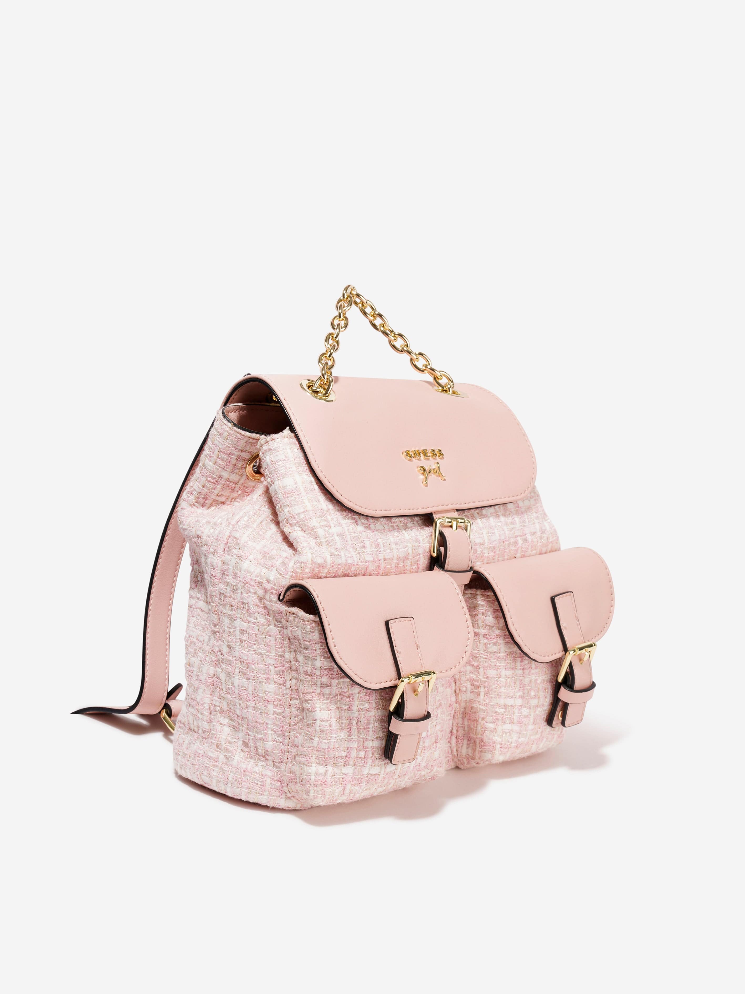 Guess Girls Tweed Backpack in Pink