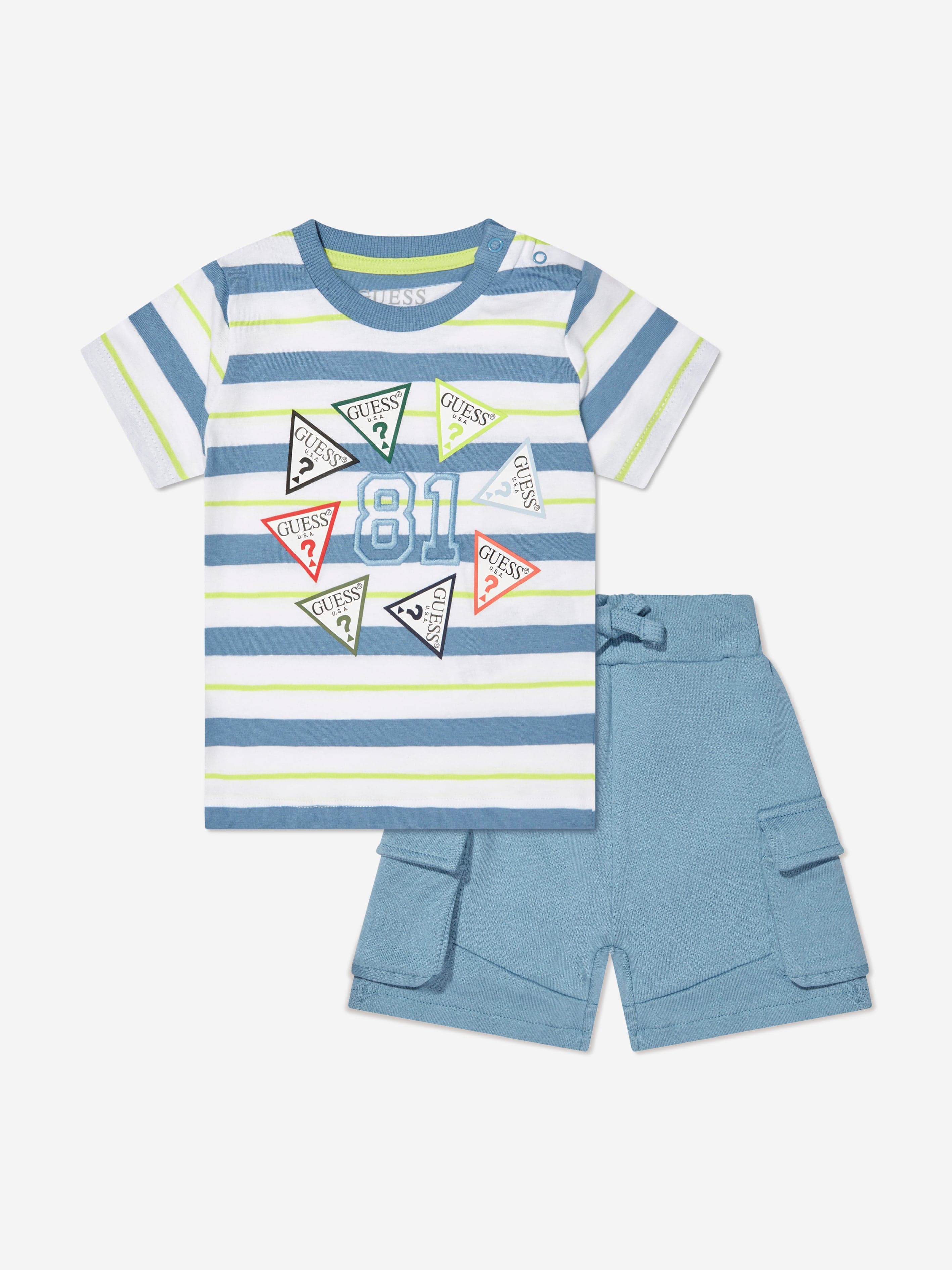 Guess Baby Boys T-Shirt And Shorts Set in Blue