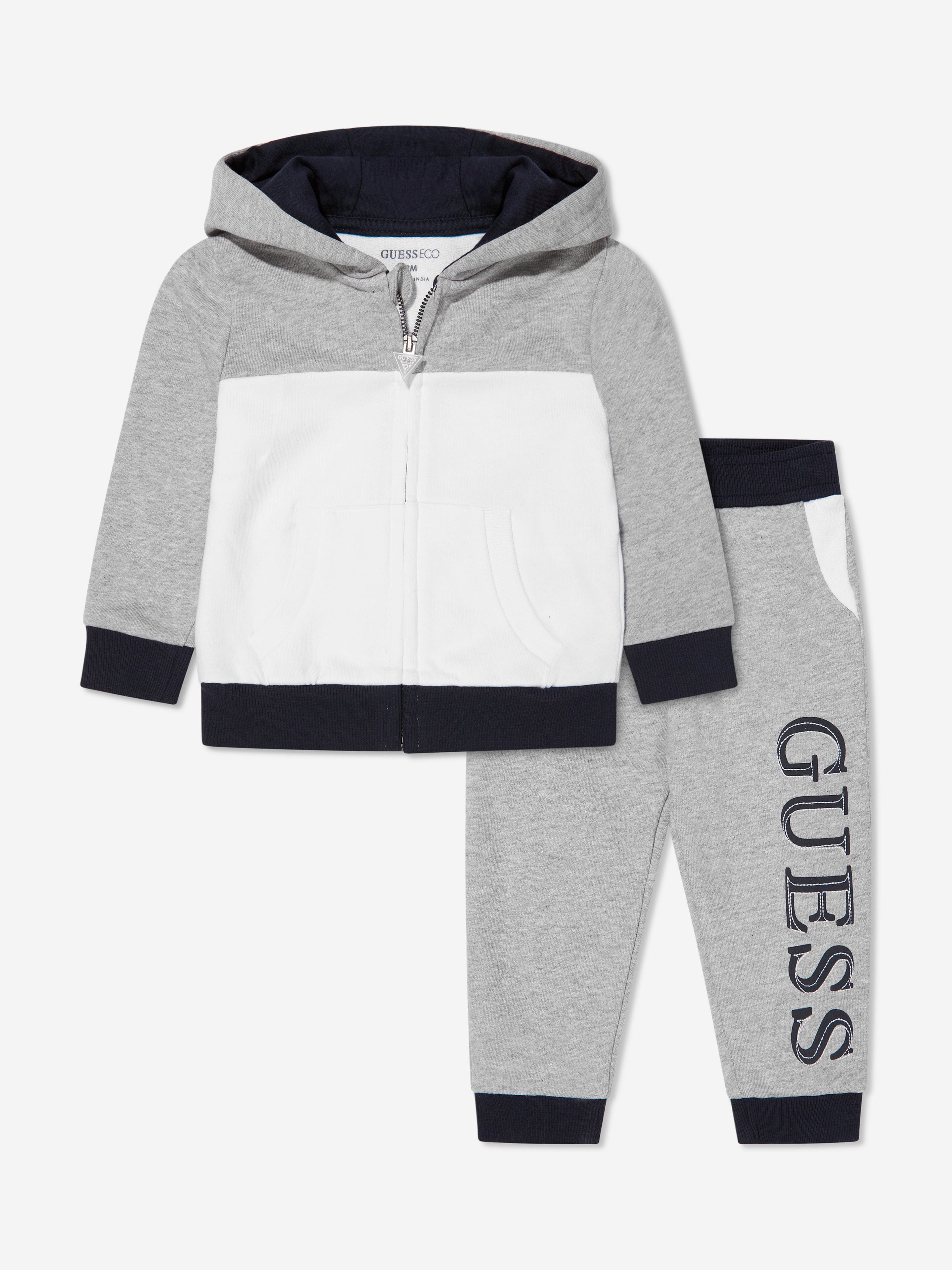 Guess Baby Boys Logo Tracksuit in Grey