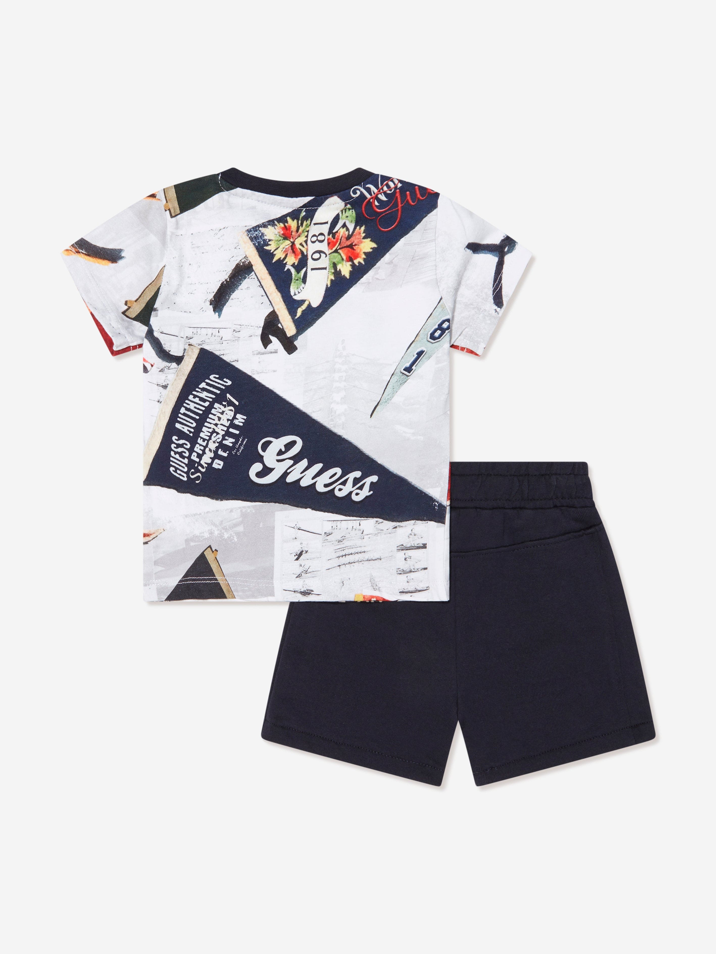 Guess Baby Boys T-Shirt And Shorts Set in Grey