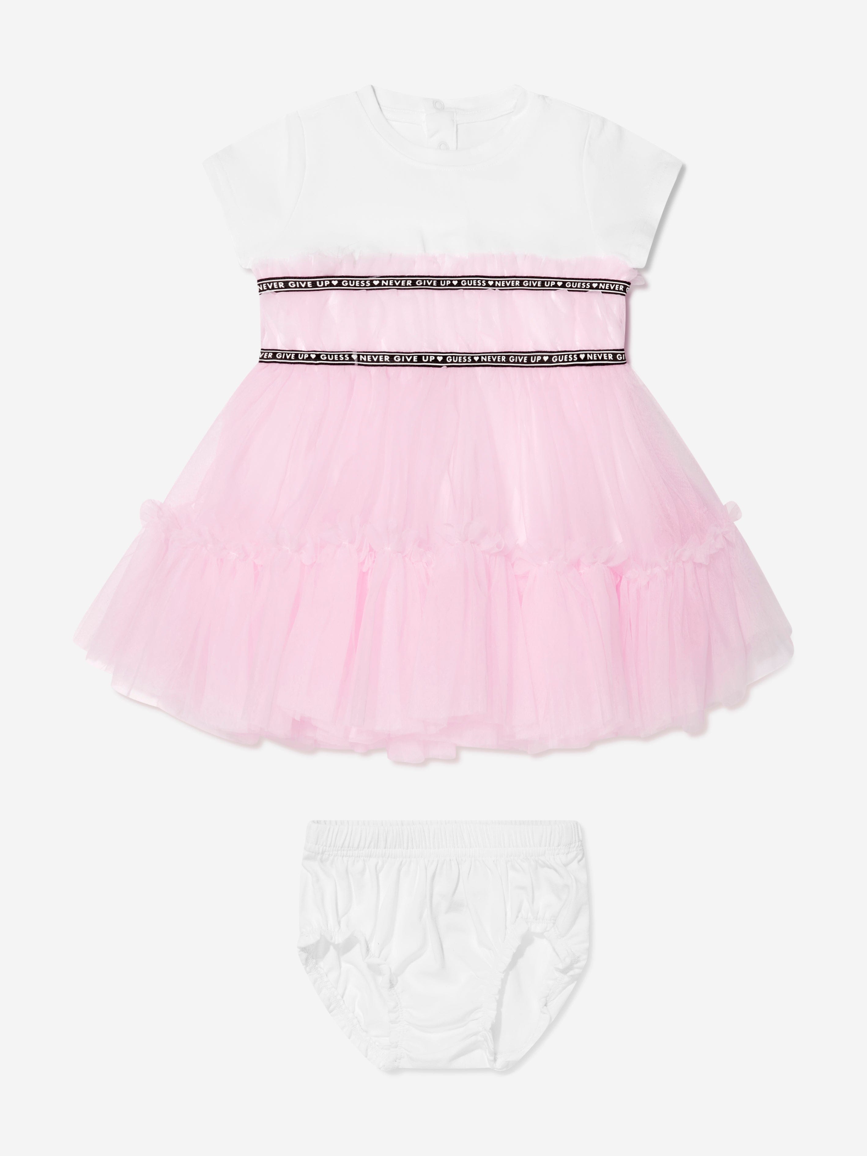 Guess Baby Girls Dress And Knickers Set in Lilac