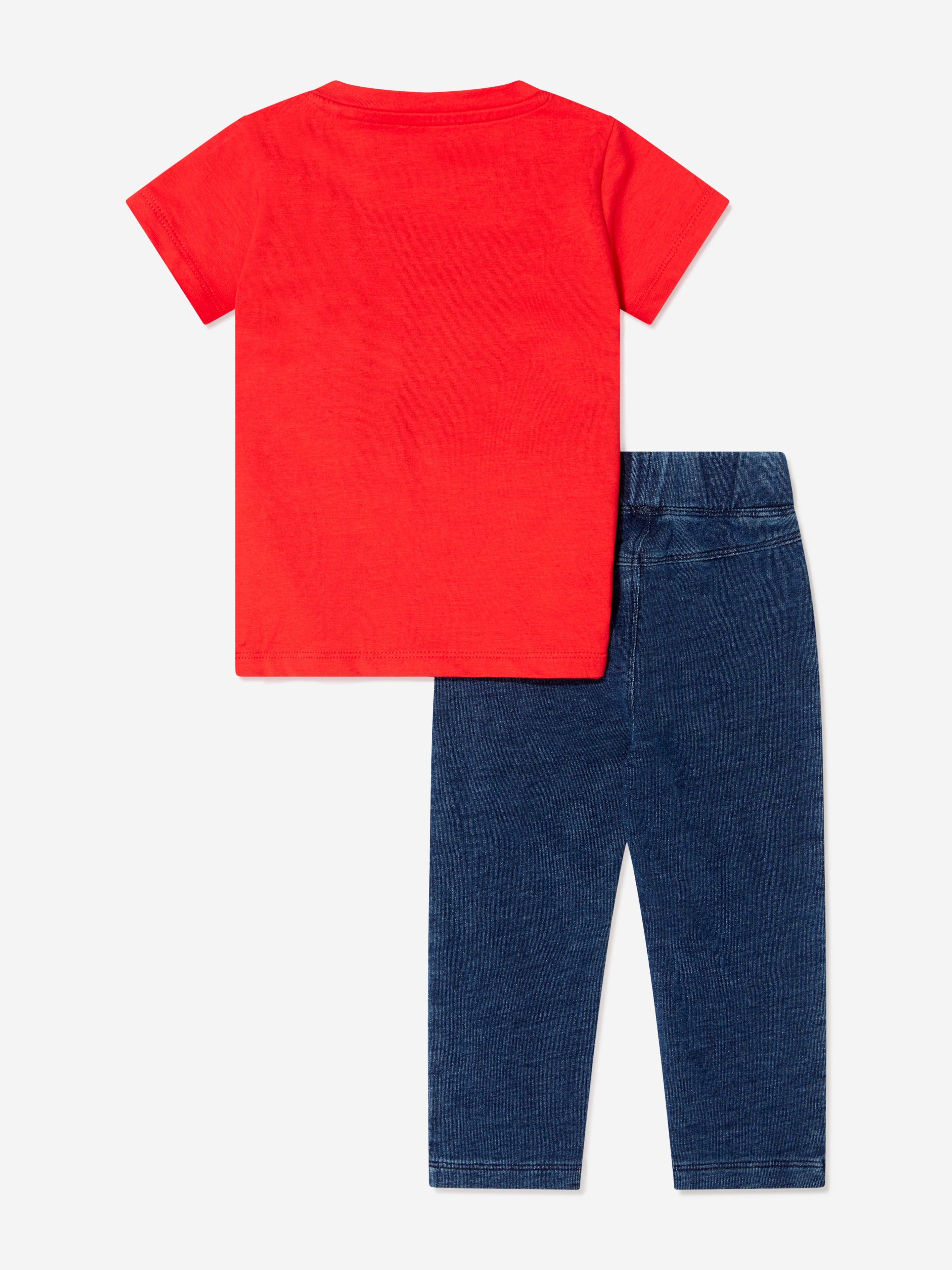 Guess Baby Girls T-Shirt And Denim Pants Set in Red