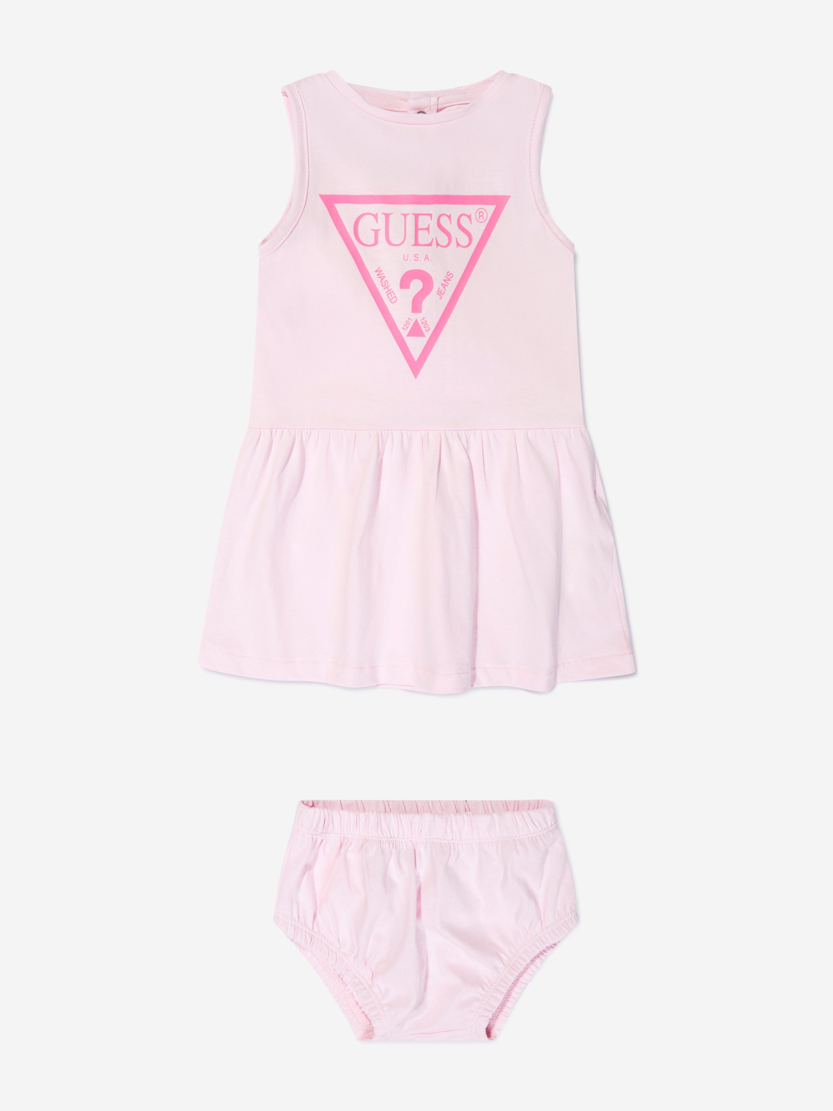 Guess Baby Girls Dress And Knickers Set in Pink