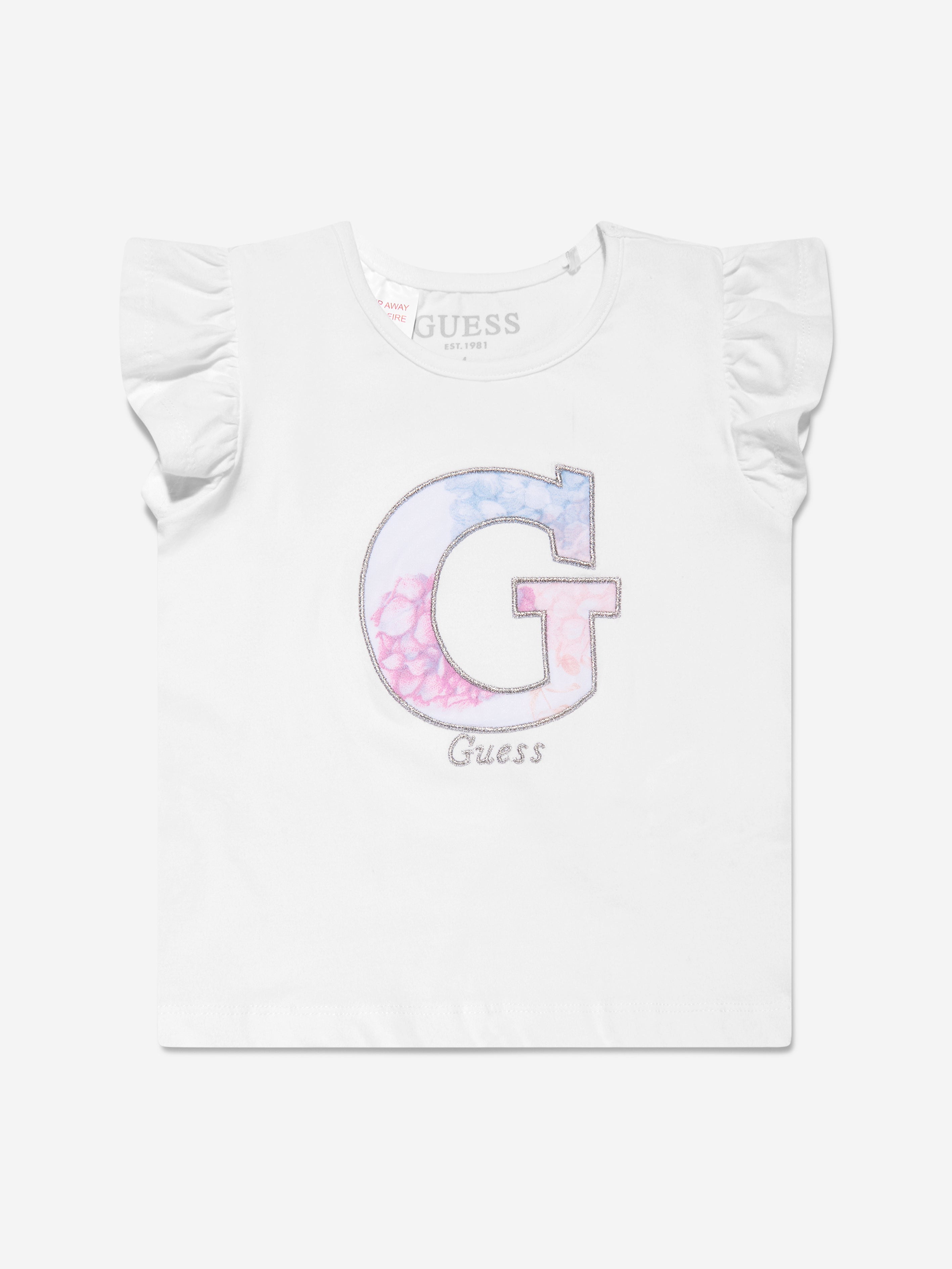 Guess Girls T-Shirt And Skirt Set in White