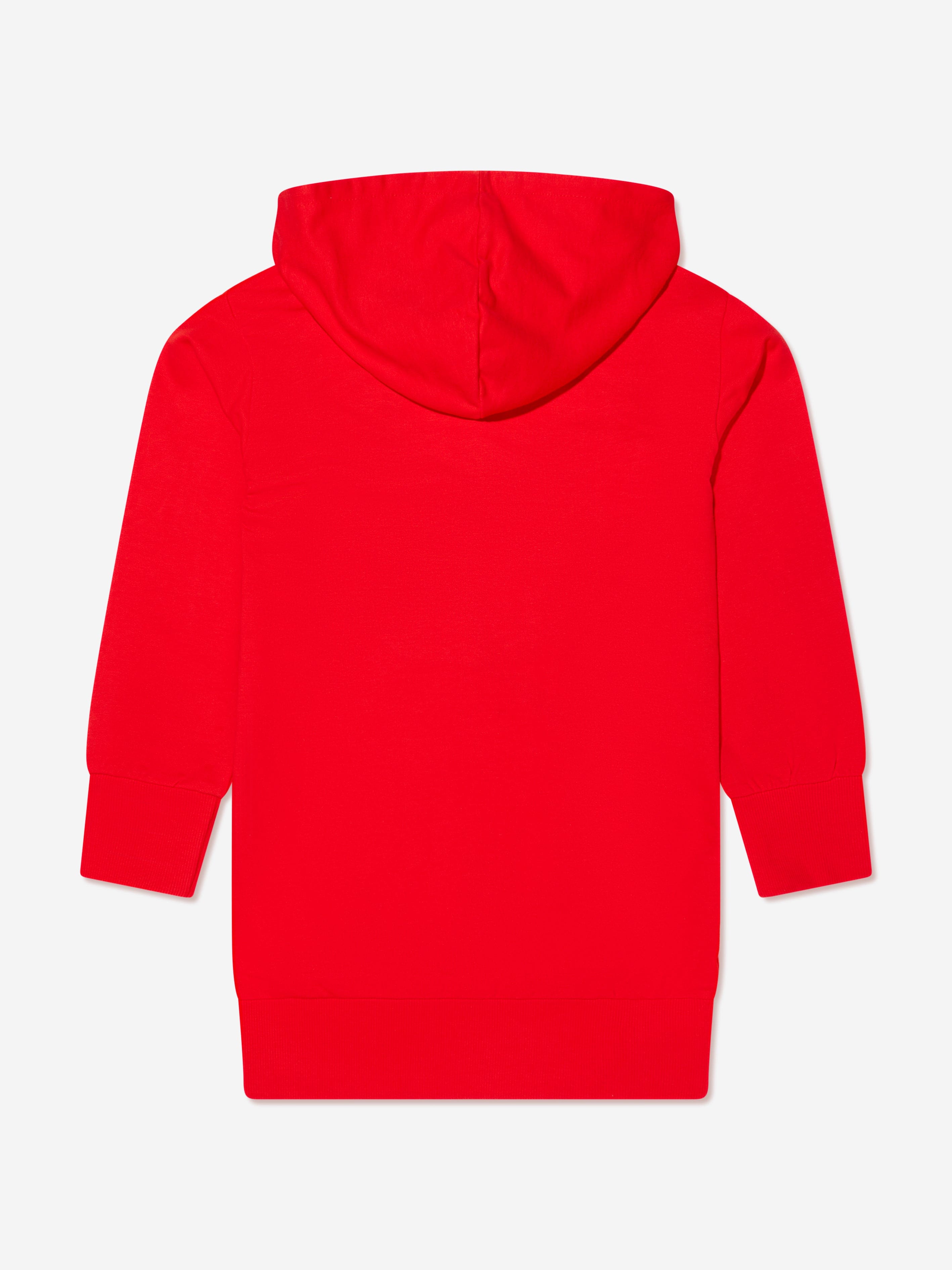 Guess Girls Hooded Sweater Dress in Red