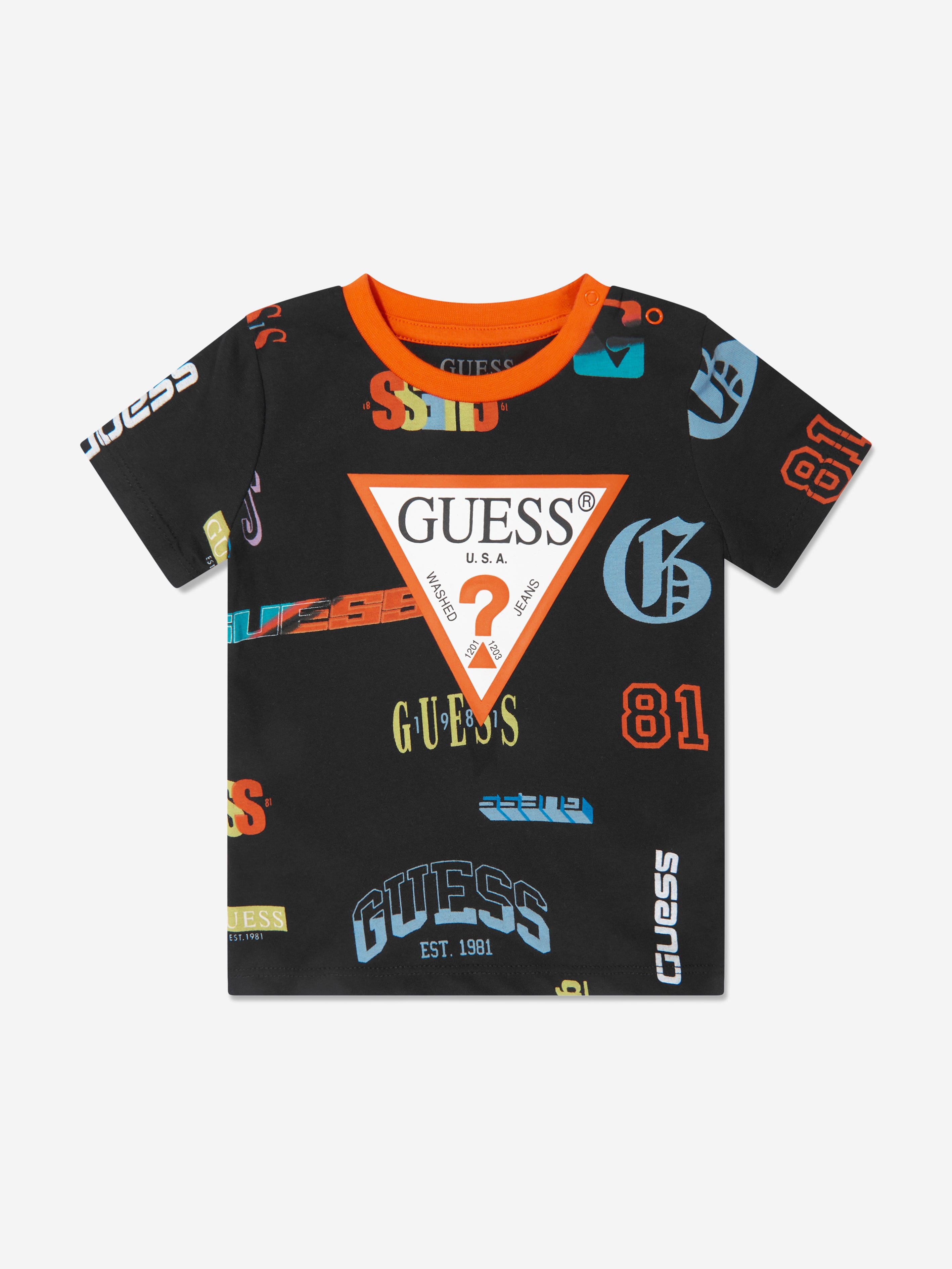 Guess Baby Boys T-Shirt And Shorts Set in Orange