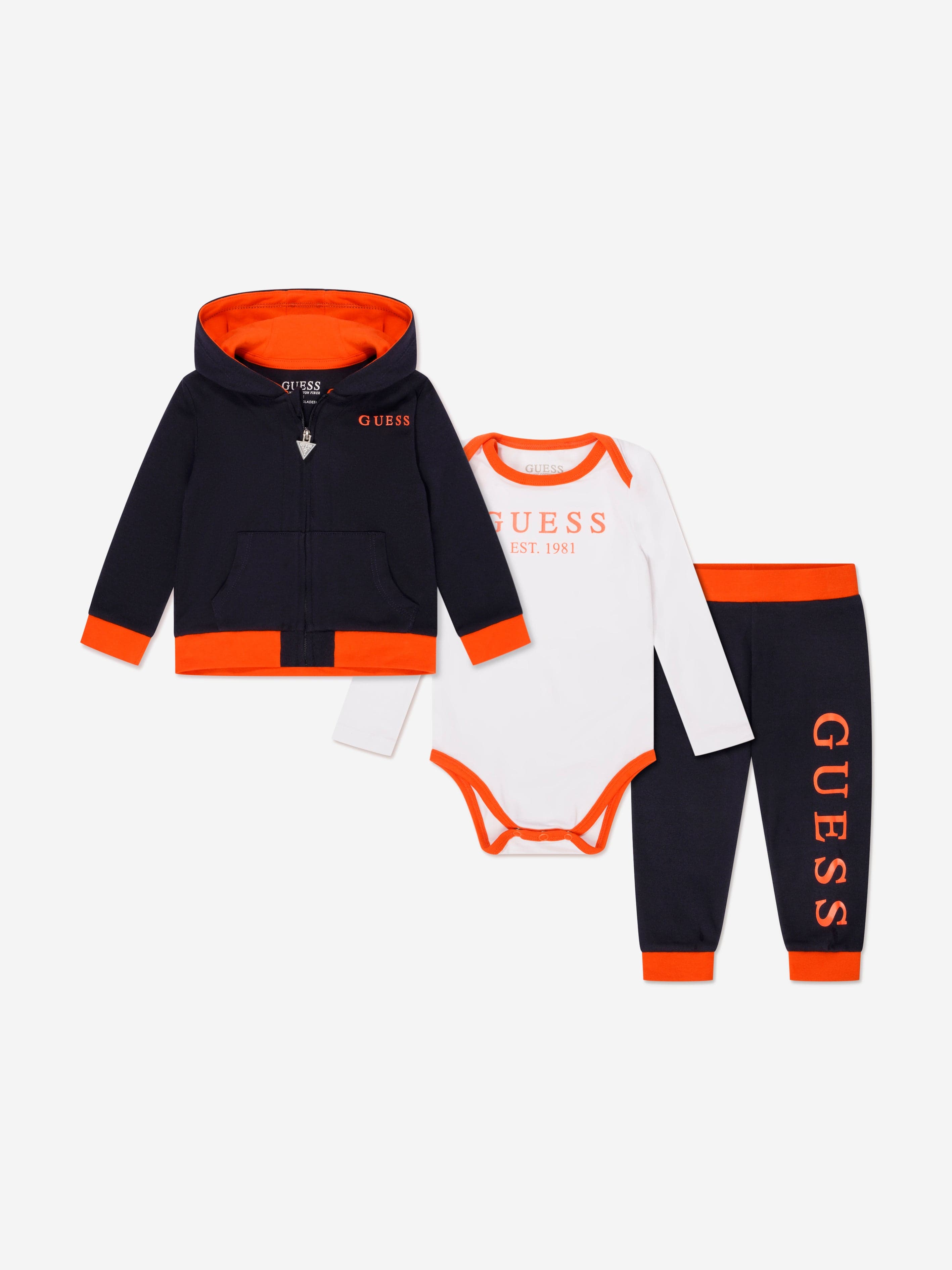 Guess Baby Boys Tracksuit Set (3 Piece) in Navy