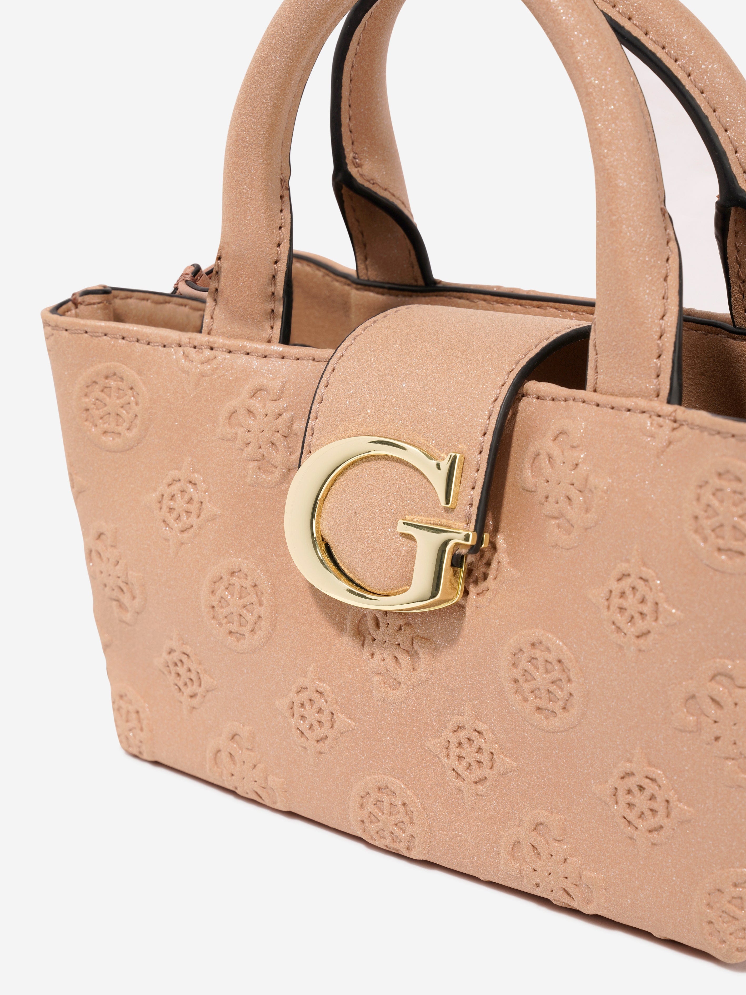 Guess Girls Mini Satchel Bag in Beige