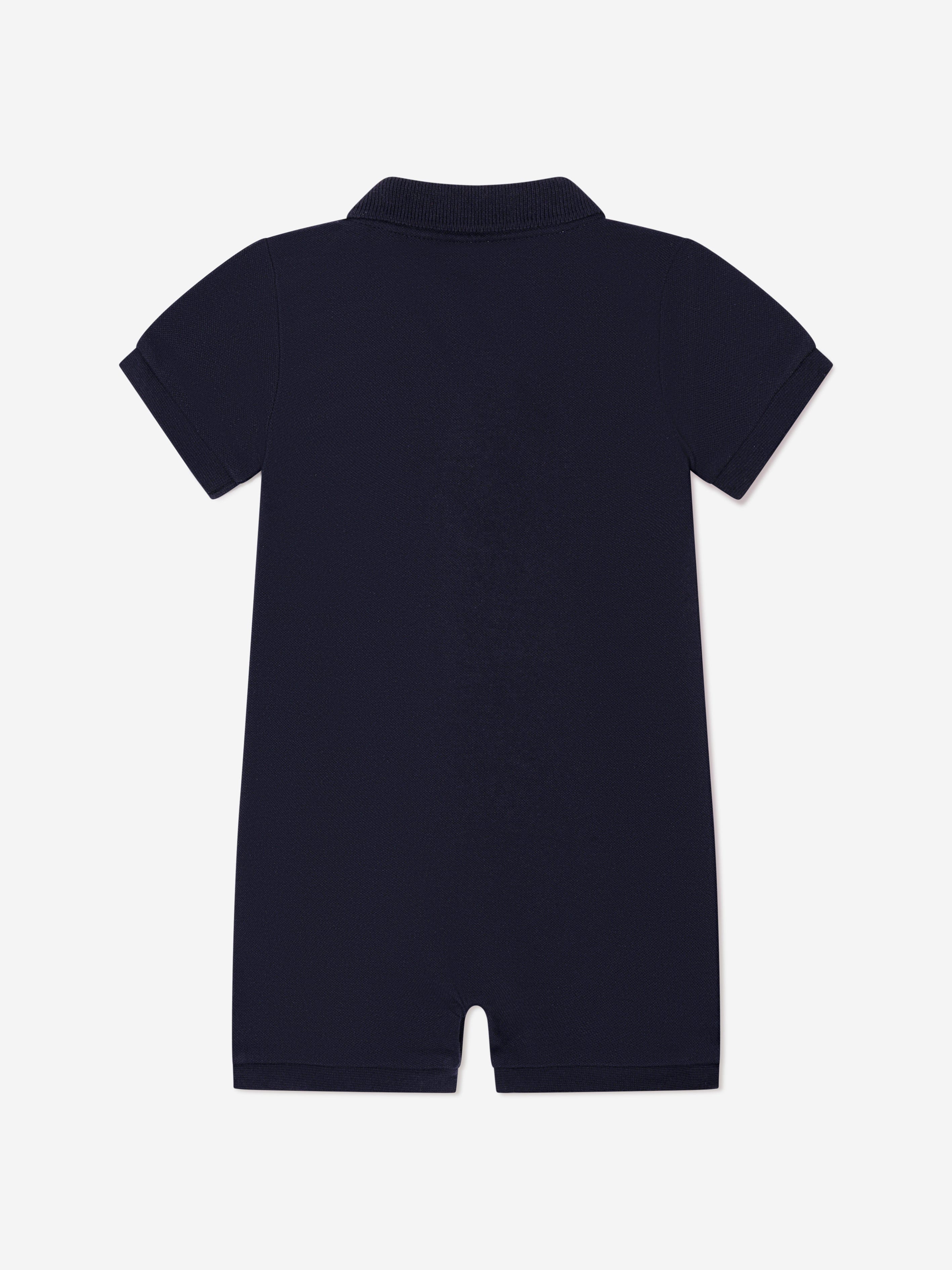 Guess Baby Boys Logo Print Romper in Navy