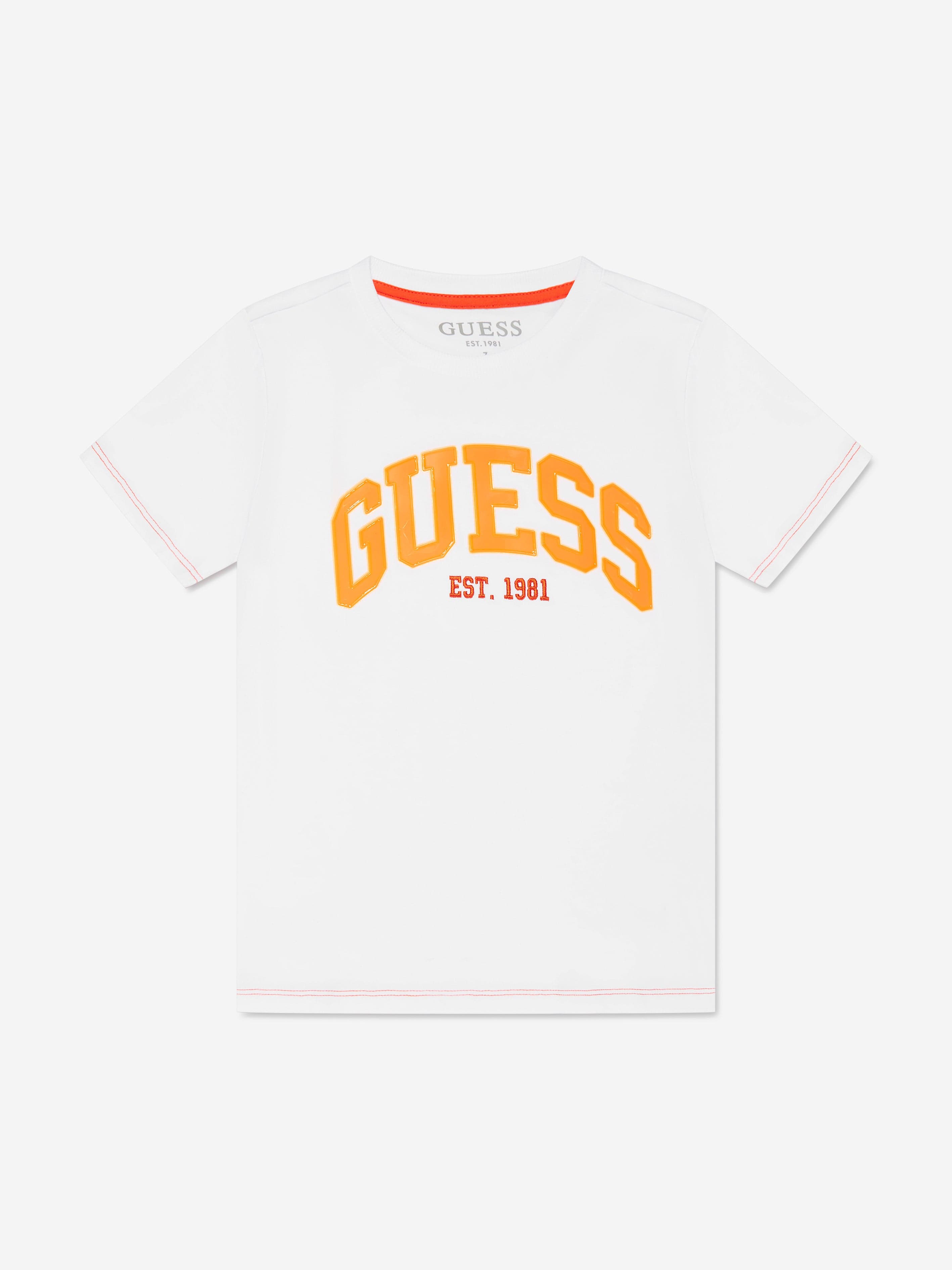 Guess Boys Logo T-Shirt in White