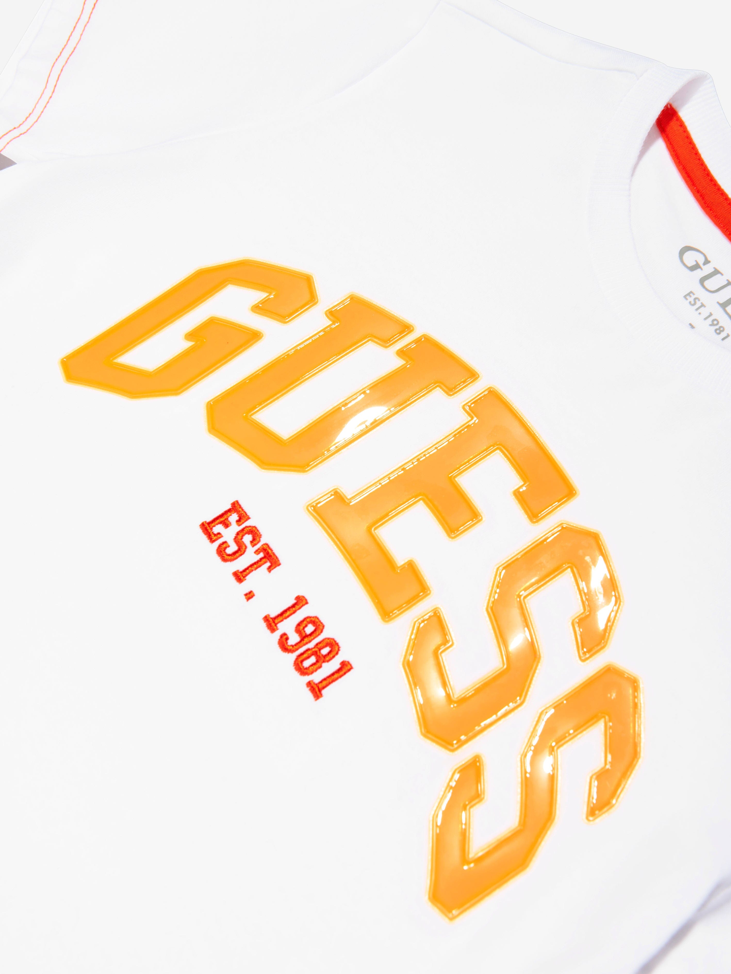 Guess Boys Logo T-Shirt in White