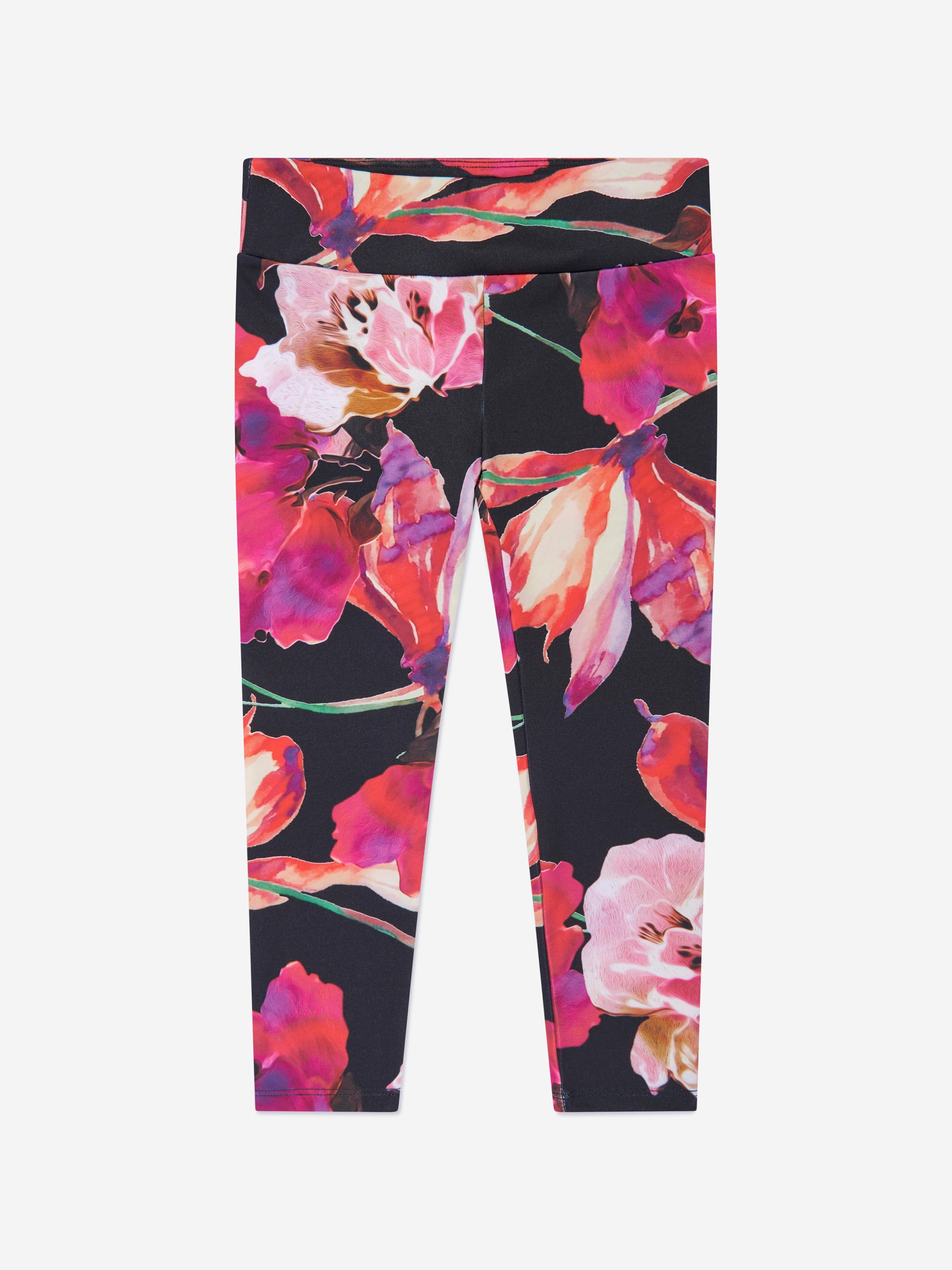 Guess Girls Floral Print Leggings in Pink