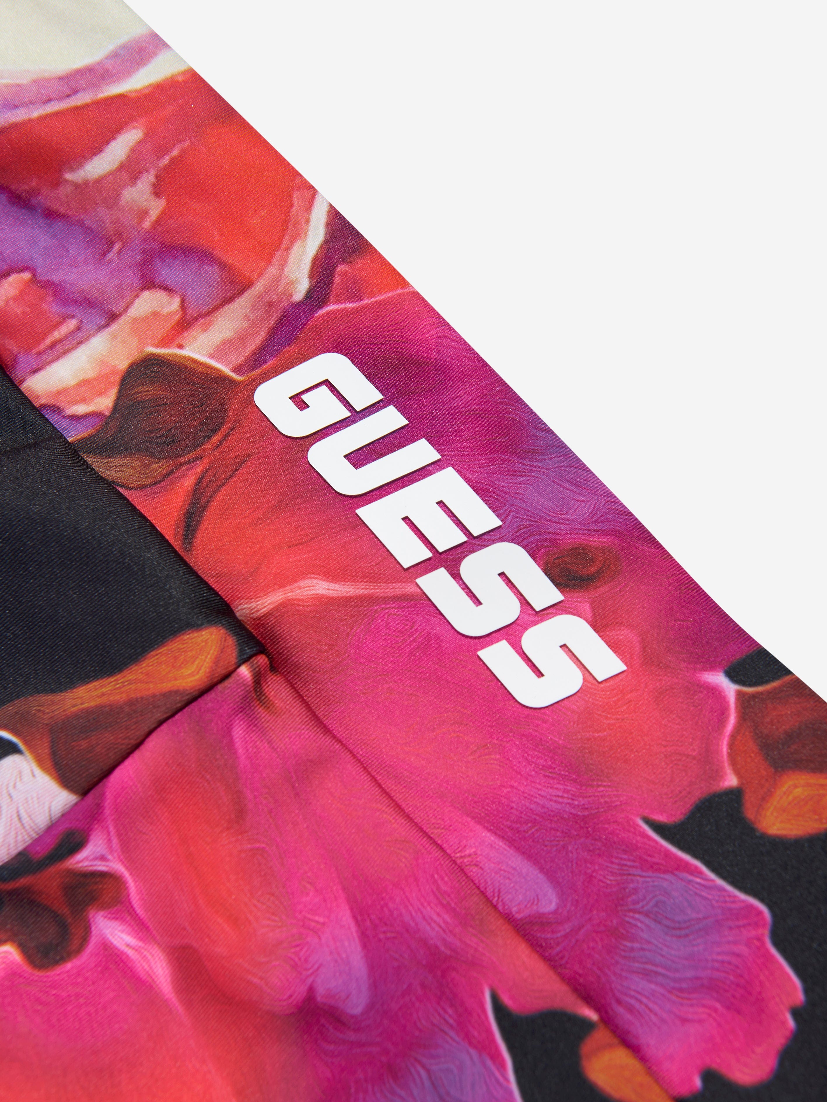 Guess Girls Floral Print Leggings in Pink