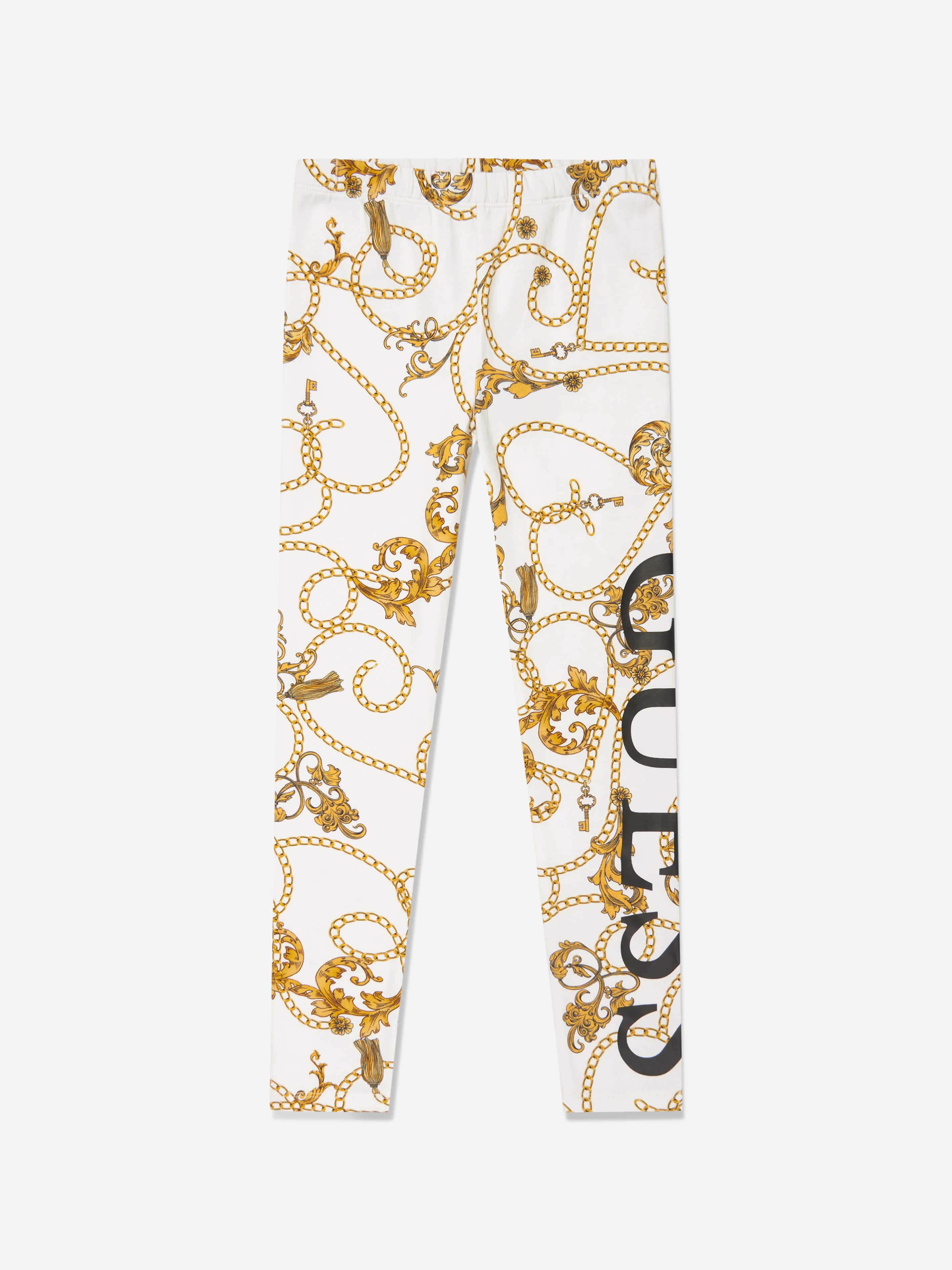 Guess Girls Chain Print Leggings in Gold