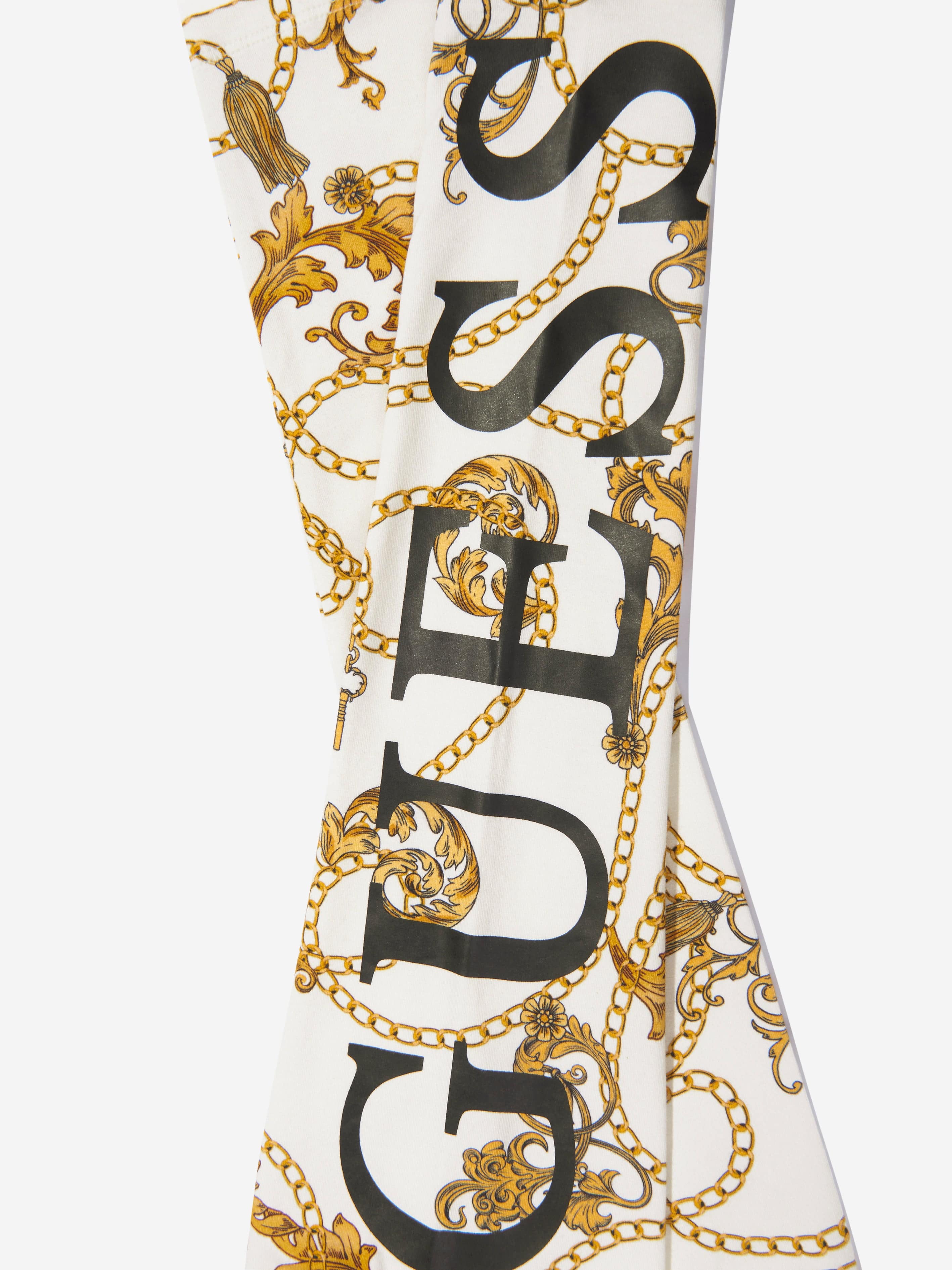 Guess Girls Chain Print Leggings in Gold