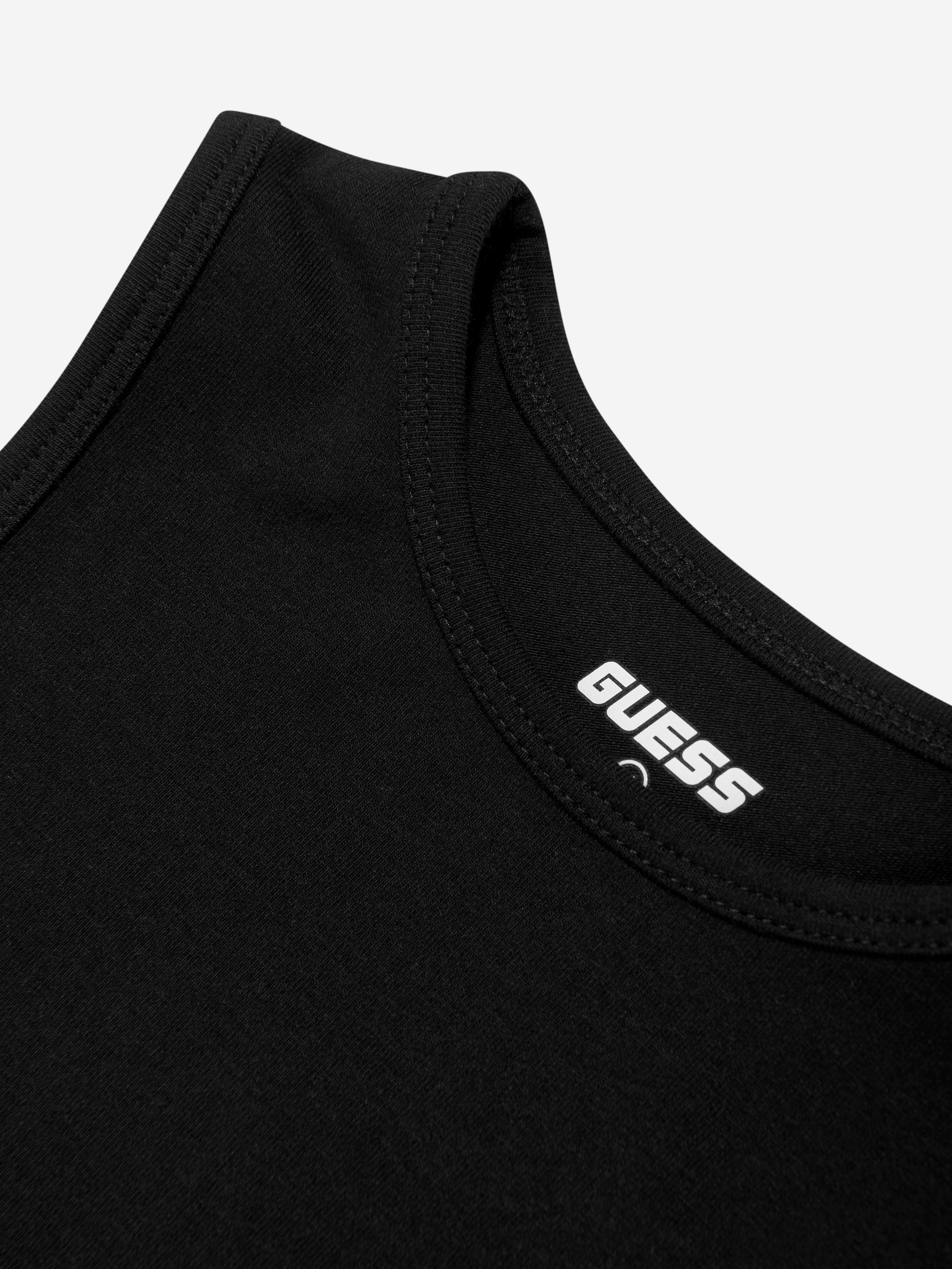 Guess Girls Branded Sports Top in Black