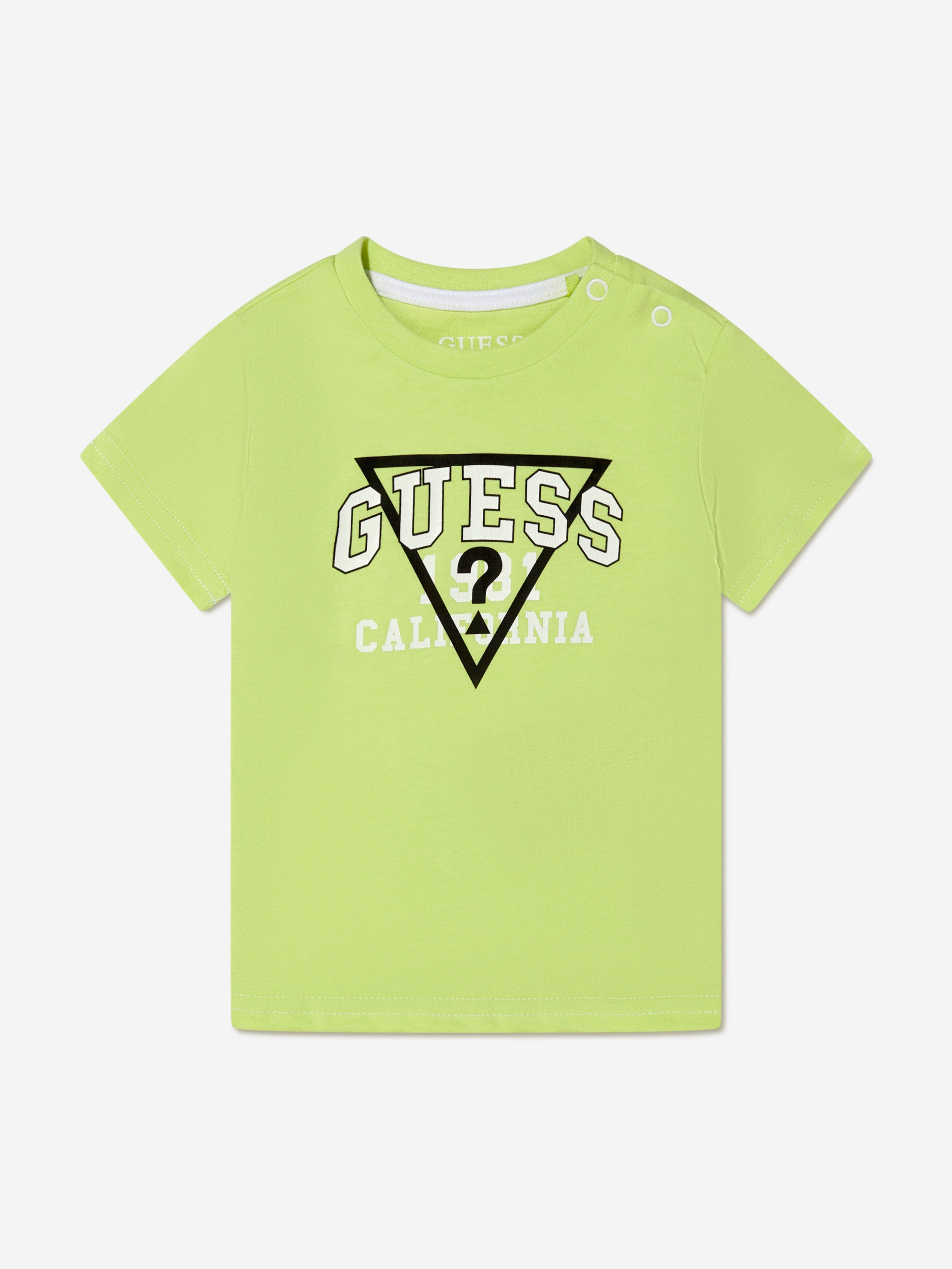 Guess Baby Boys Logo T-Shirt in Lime