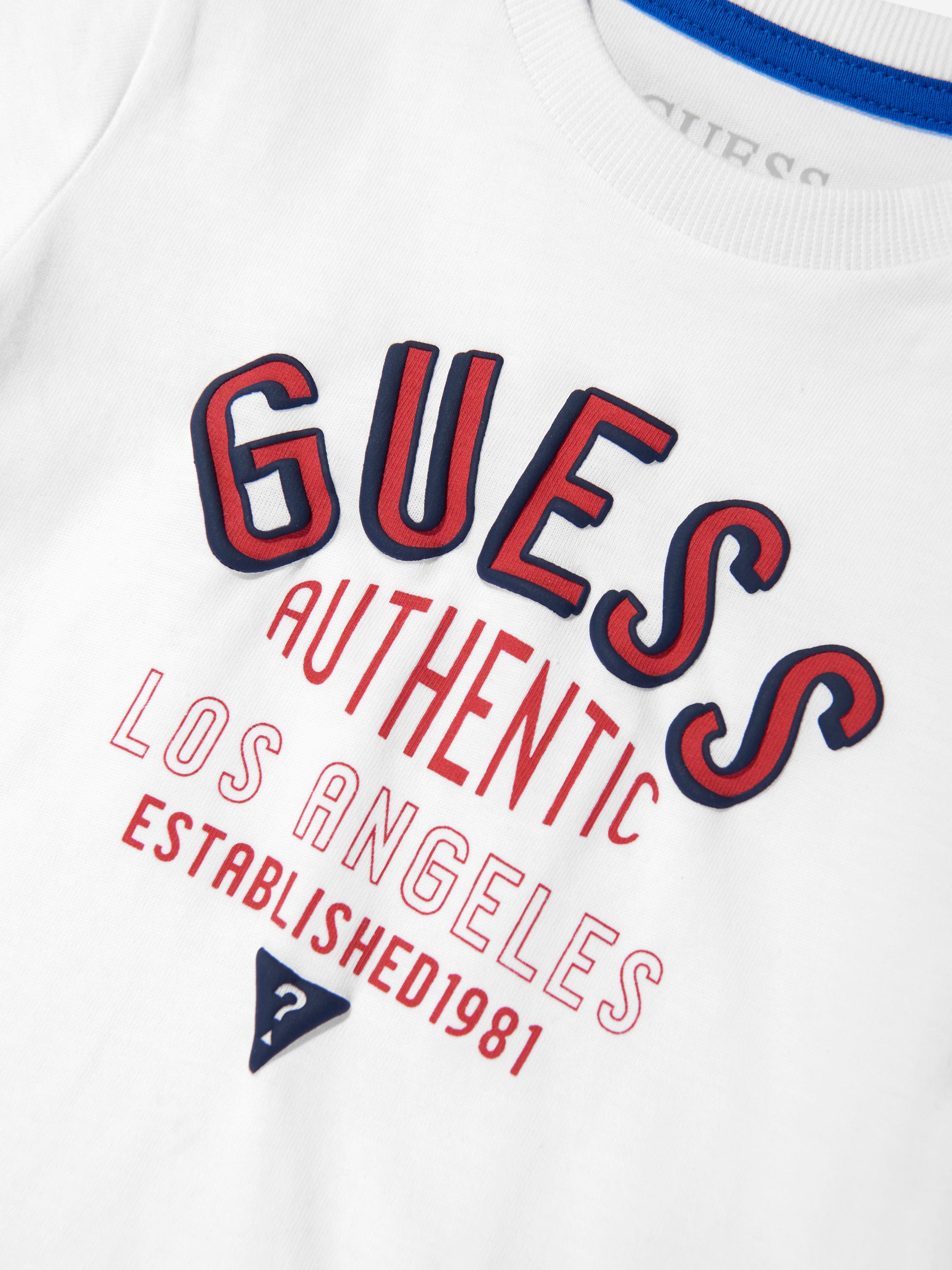 Guess Baby Boys Logo T-Shirt in White