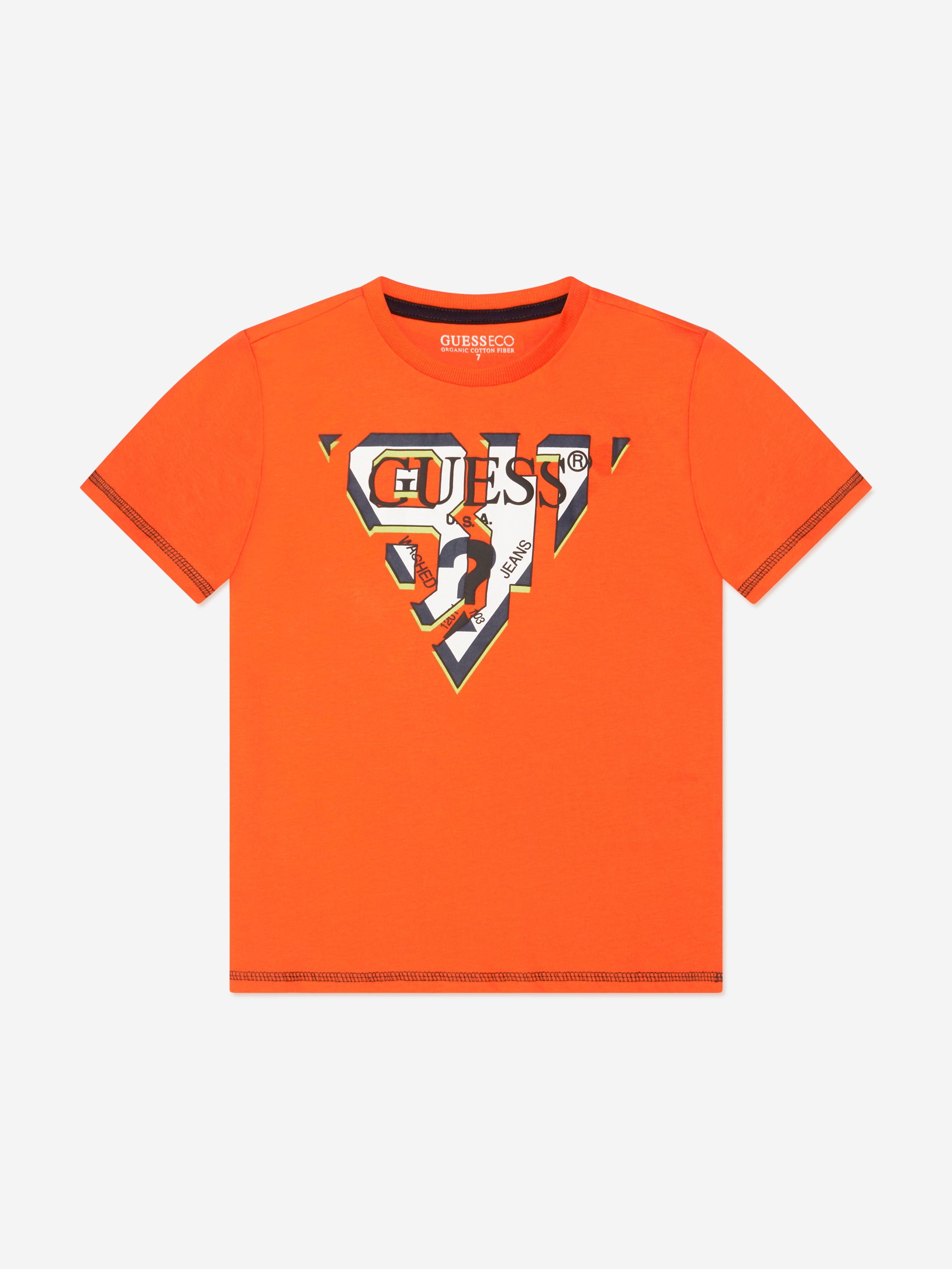 Guess Boys Logo T-Shirt in Orange