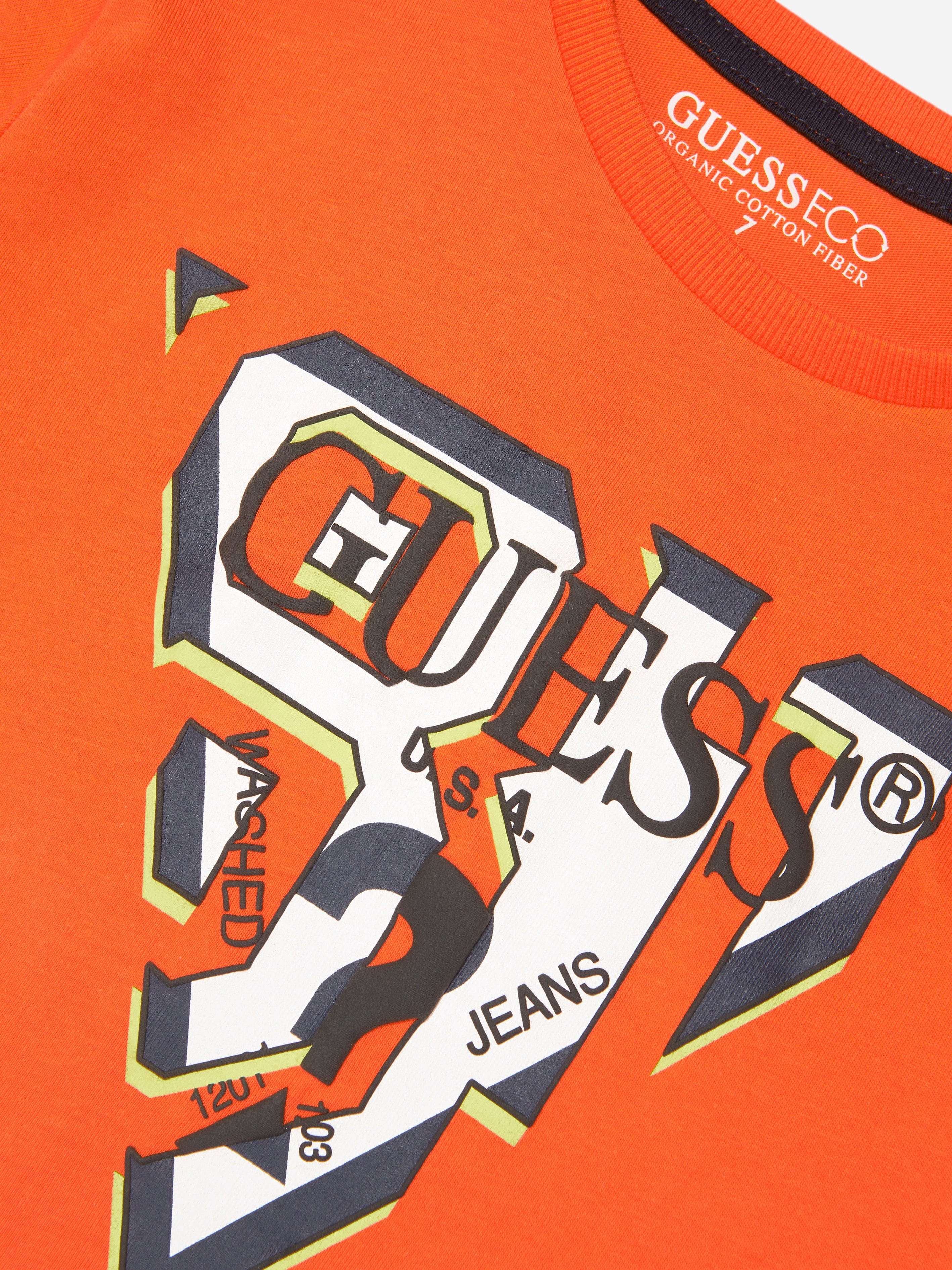 Guess Boys Logo T-Shirt in Orange