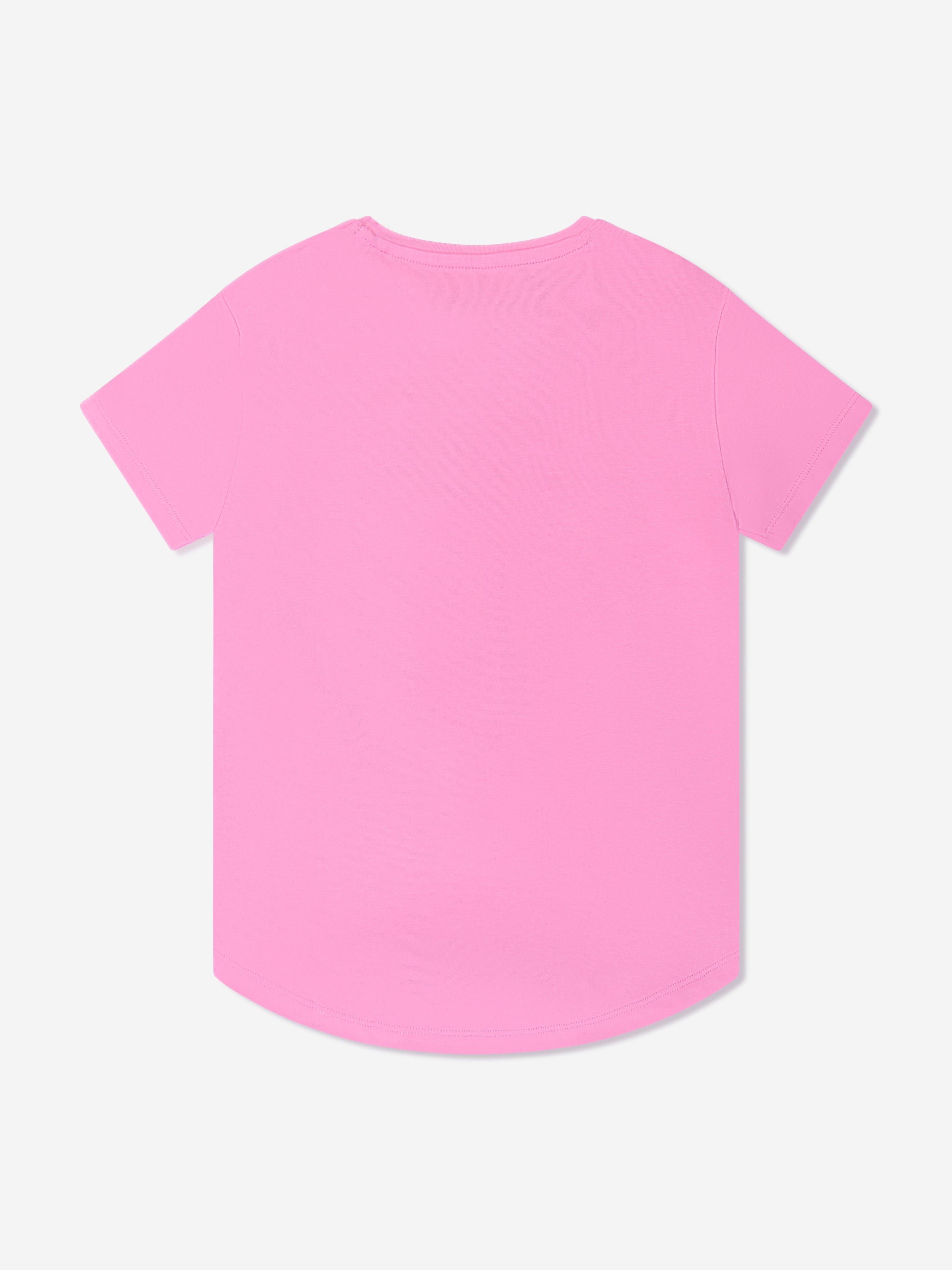 Guess Girls Logo T-Shirt in Pink