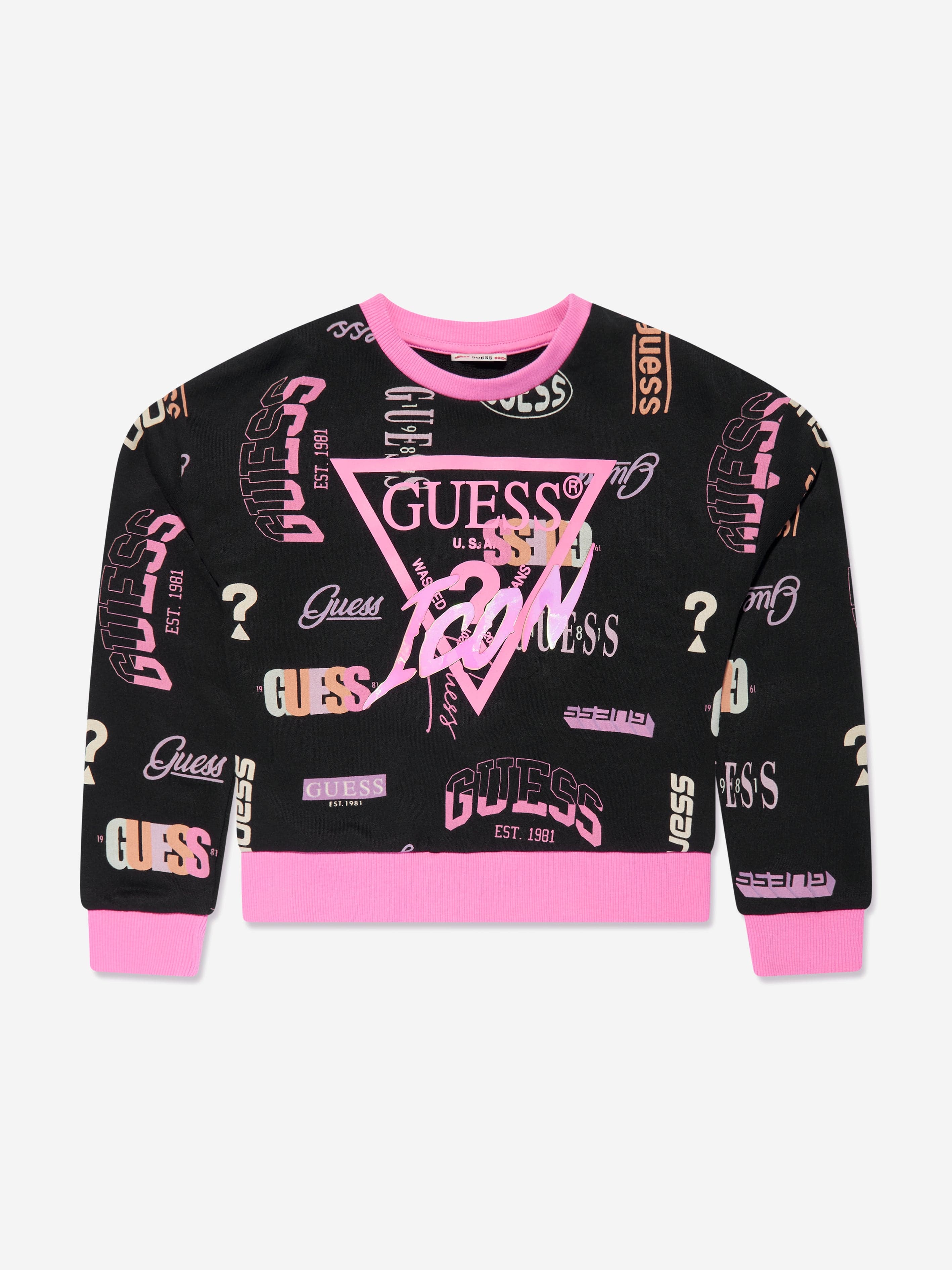 Guess Girls Logo Print Sweatshirt