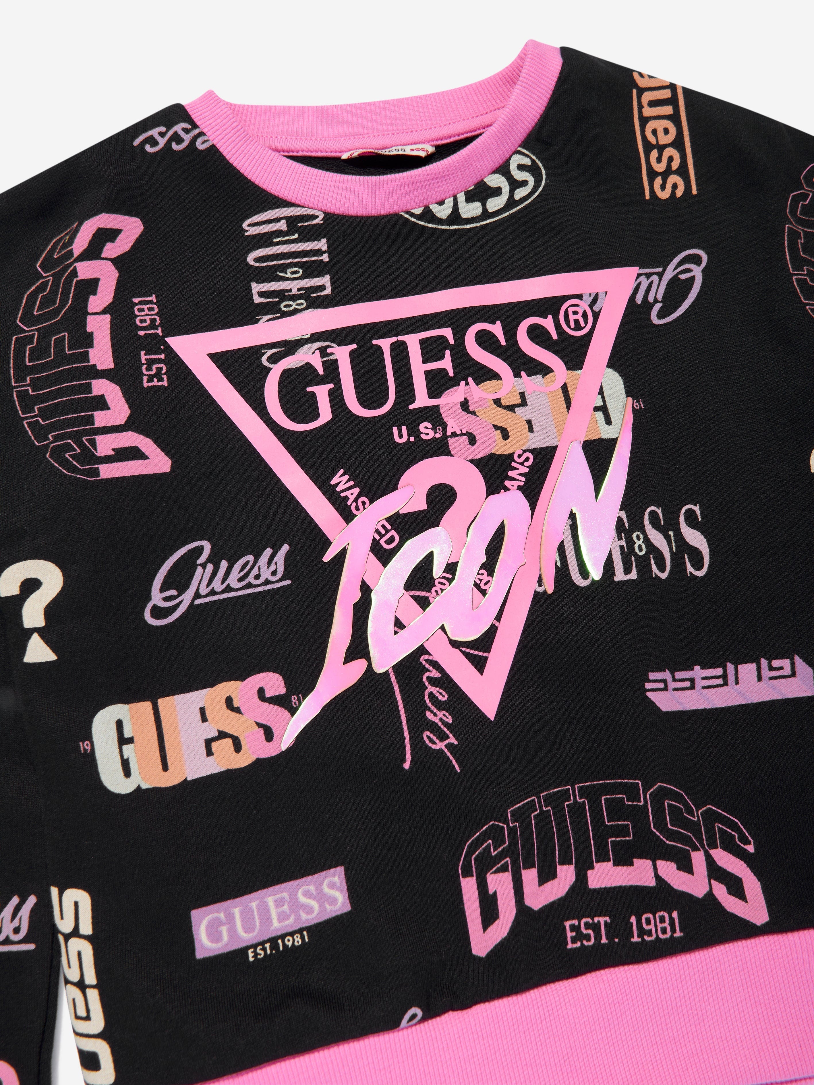 Guess Girls Logo Print Sweatshirt