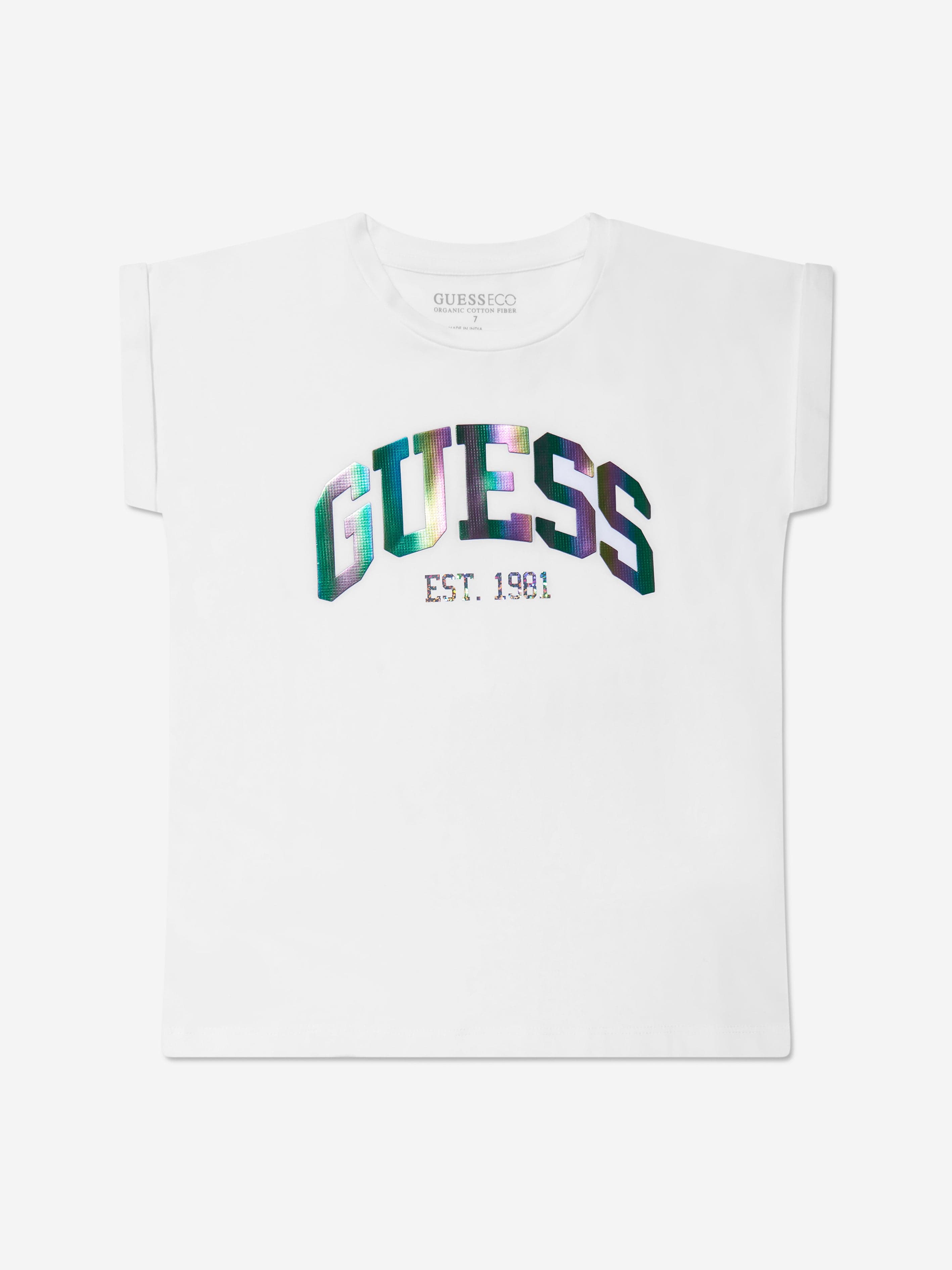 Guess Girls Logo T-Shirt in White