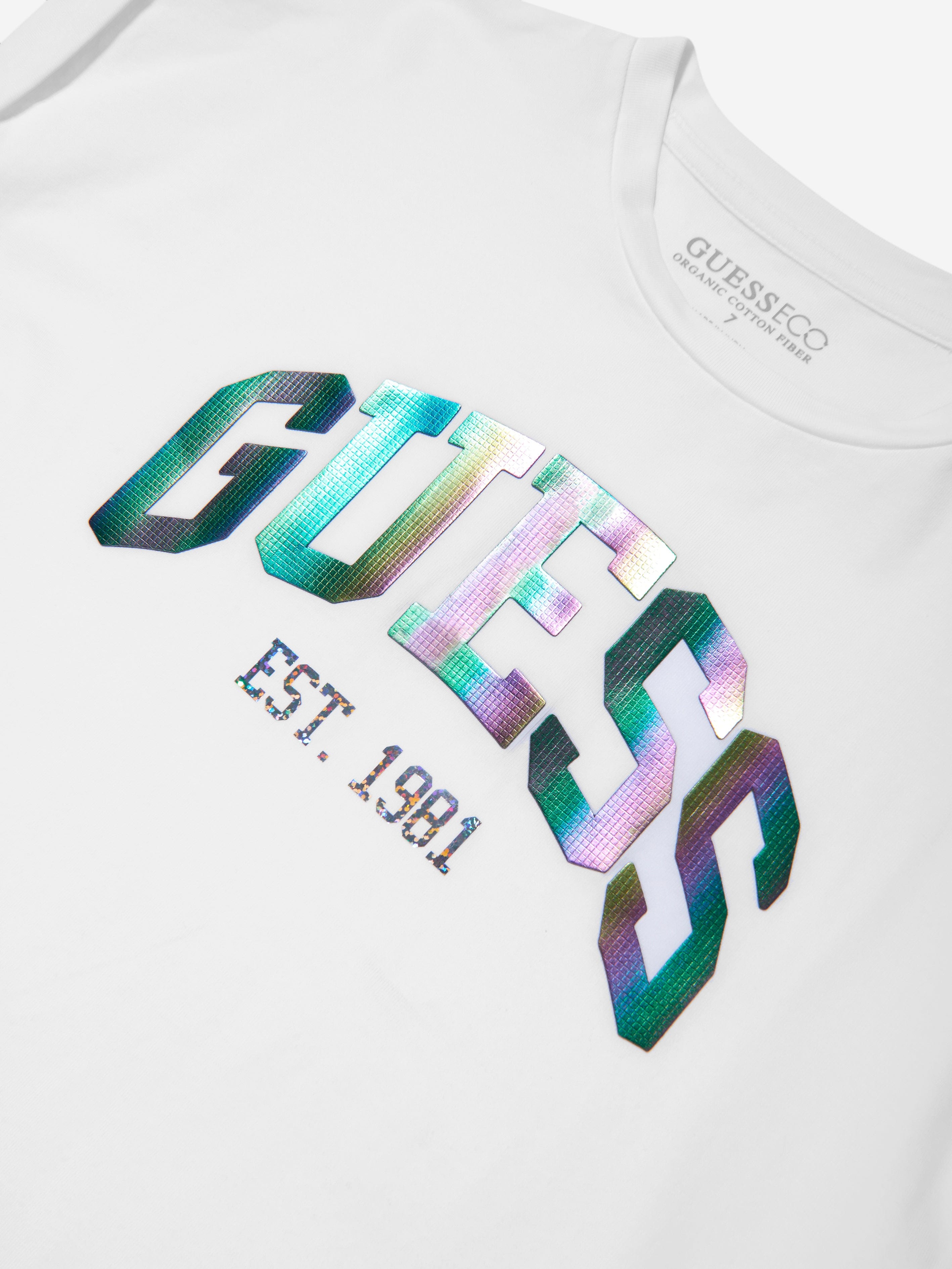 Guess Girls Logo T-Shirt in White