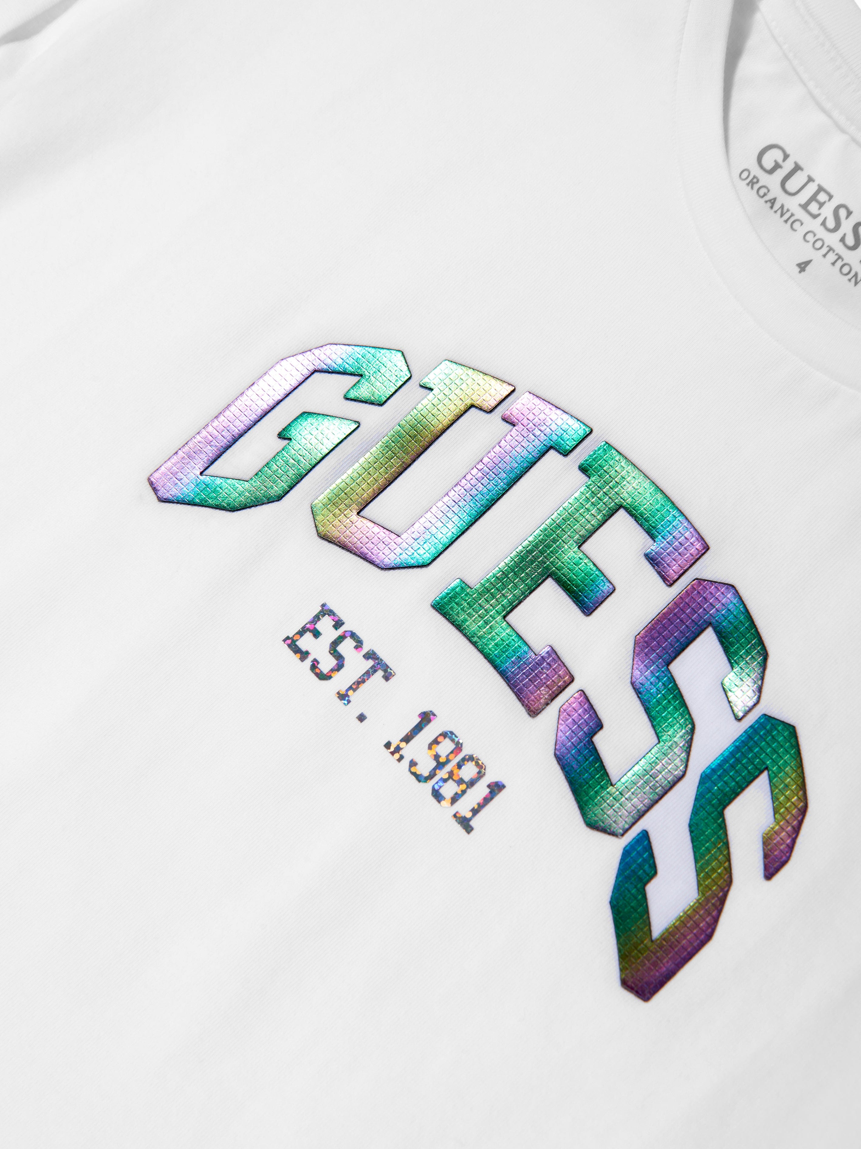 Guess Girls Logo T-Shirt in White