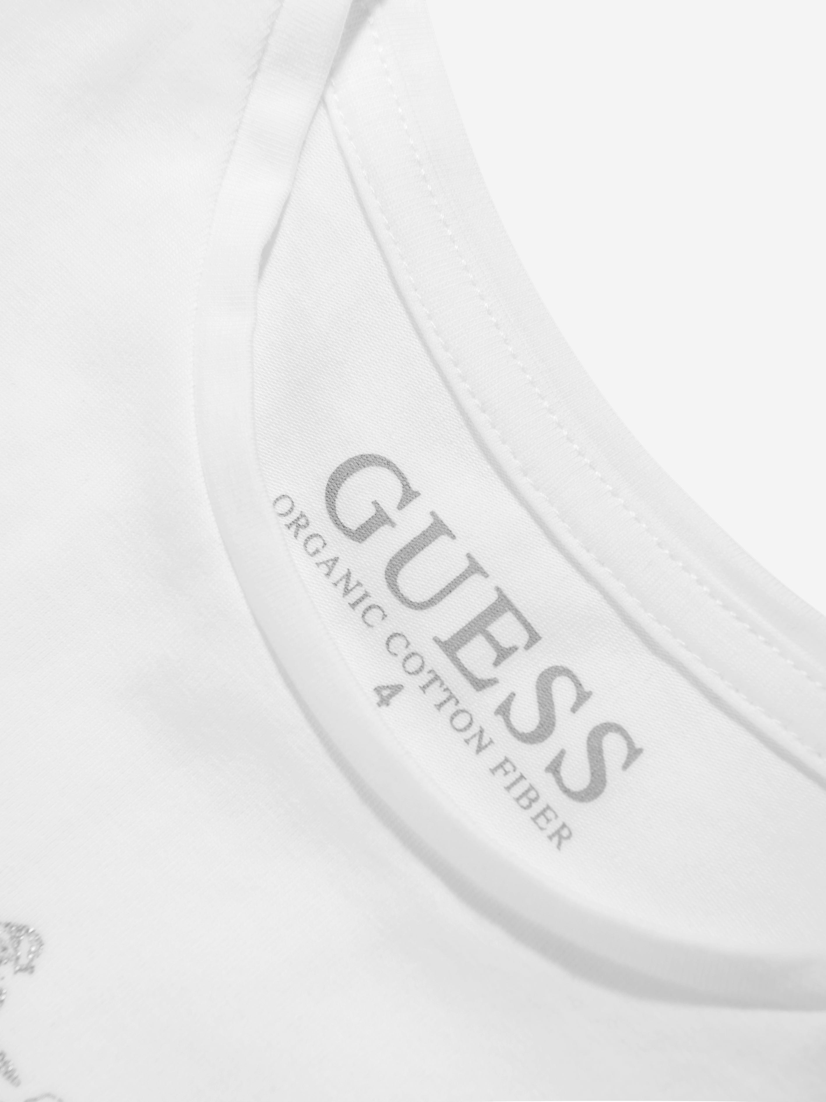 Guess Girls Logo T-Shirt in White