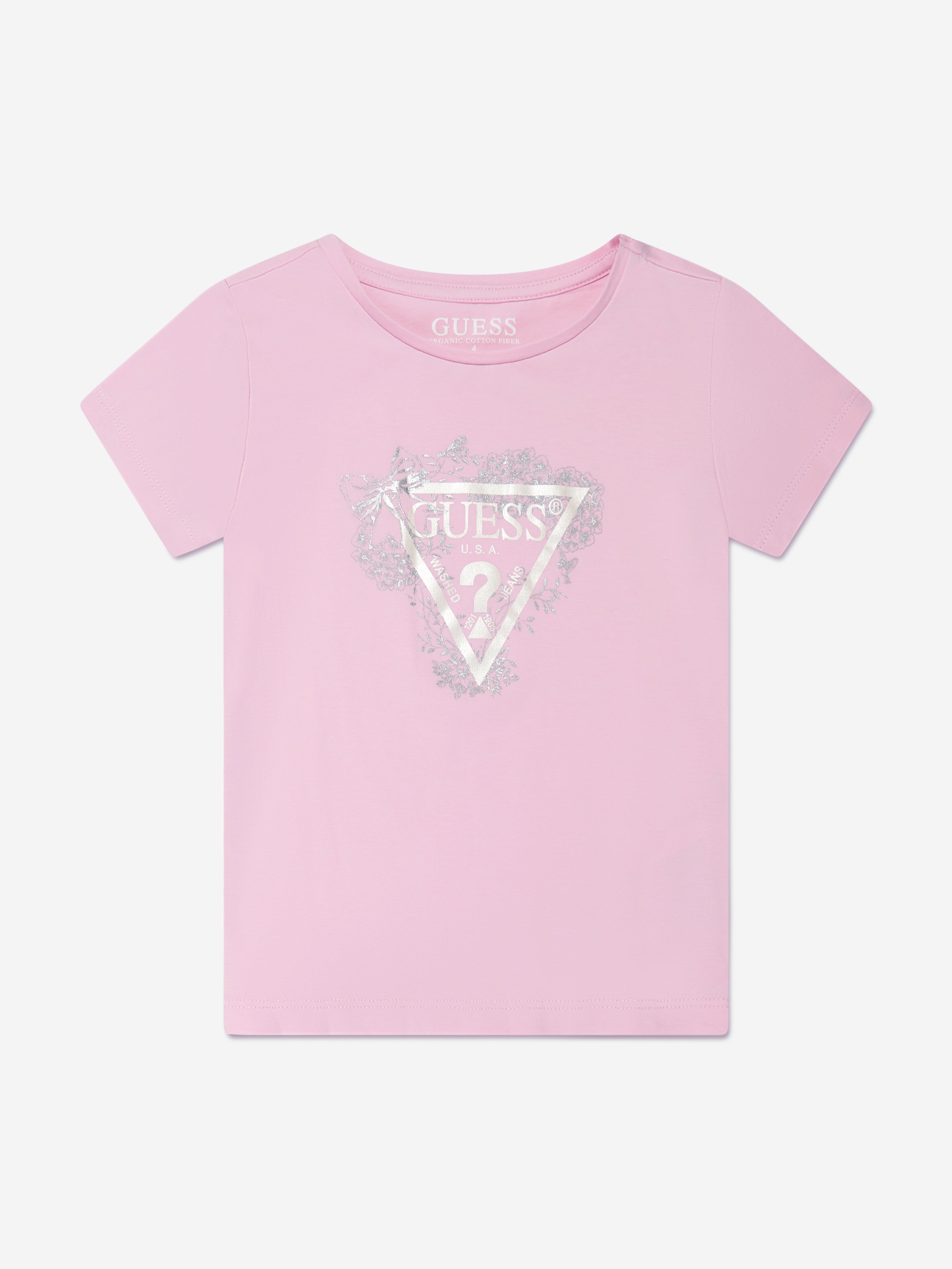 Guess Girls Logo T-Shirt in Lilac