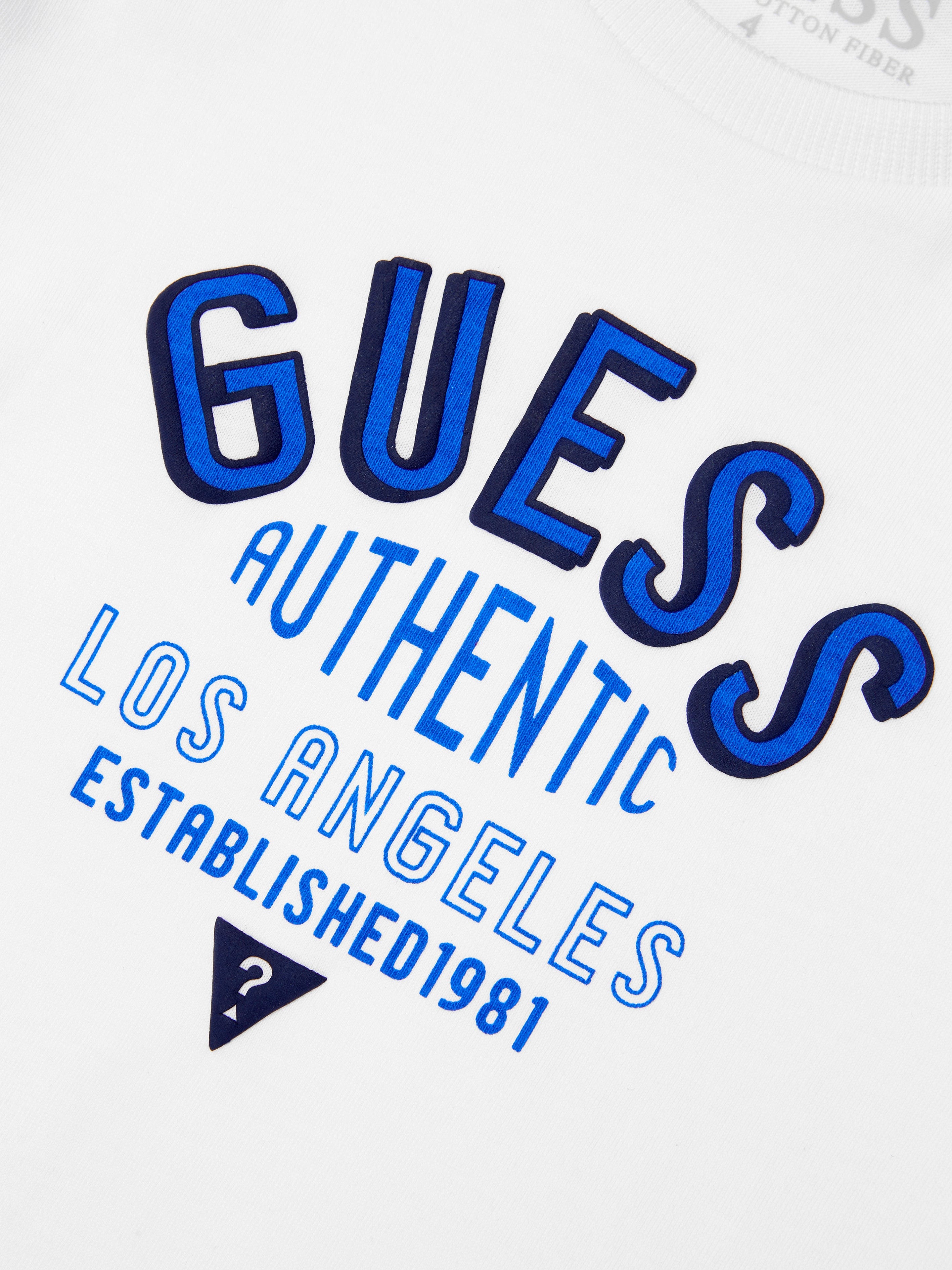 Guess Boys Varsity Style T-Shirt in White