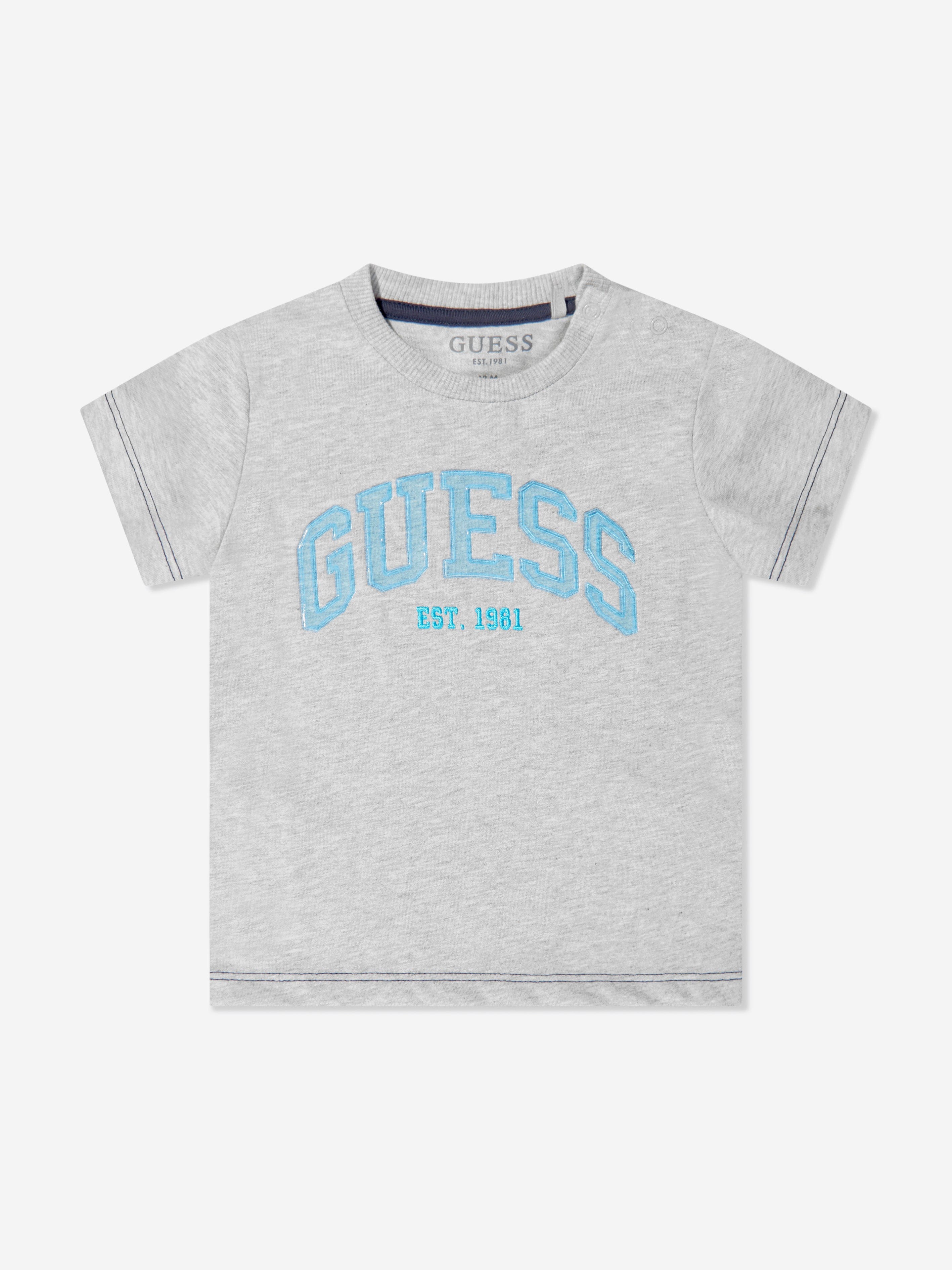 Guess Boys Logo T-Shirt in Grey