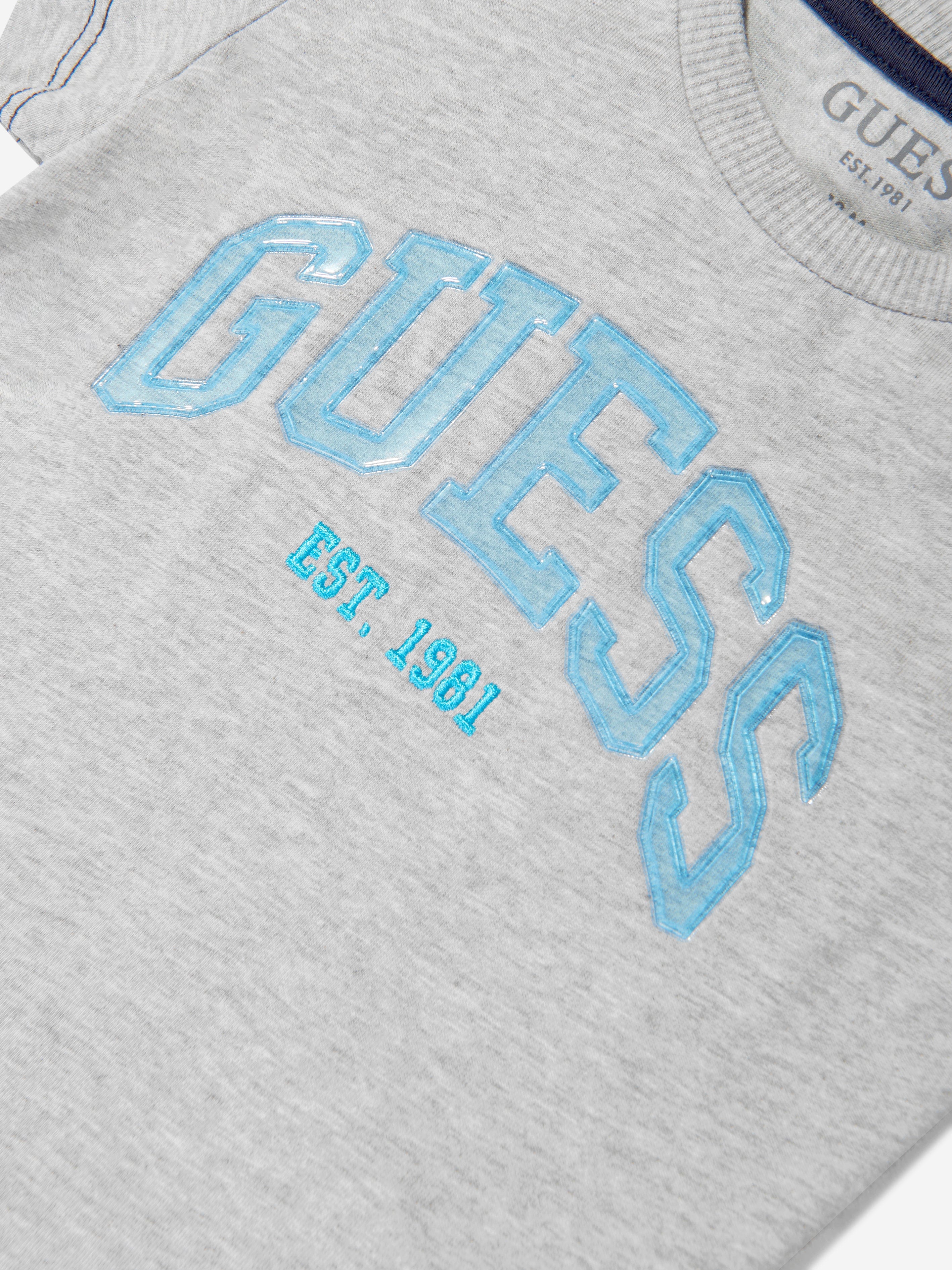 Guess Boys Logo T-Shirt in Grey