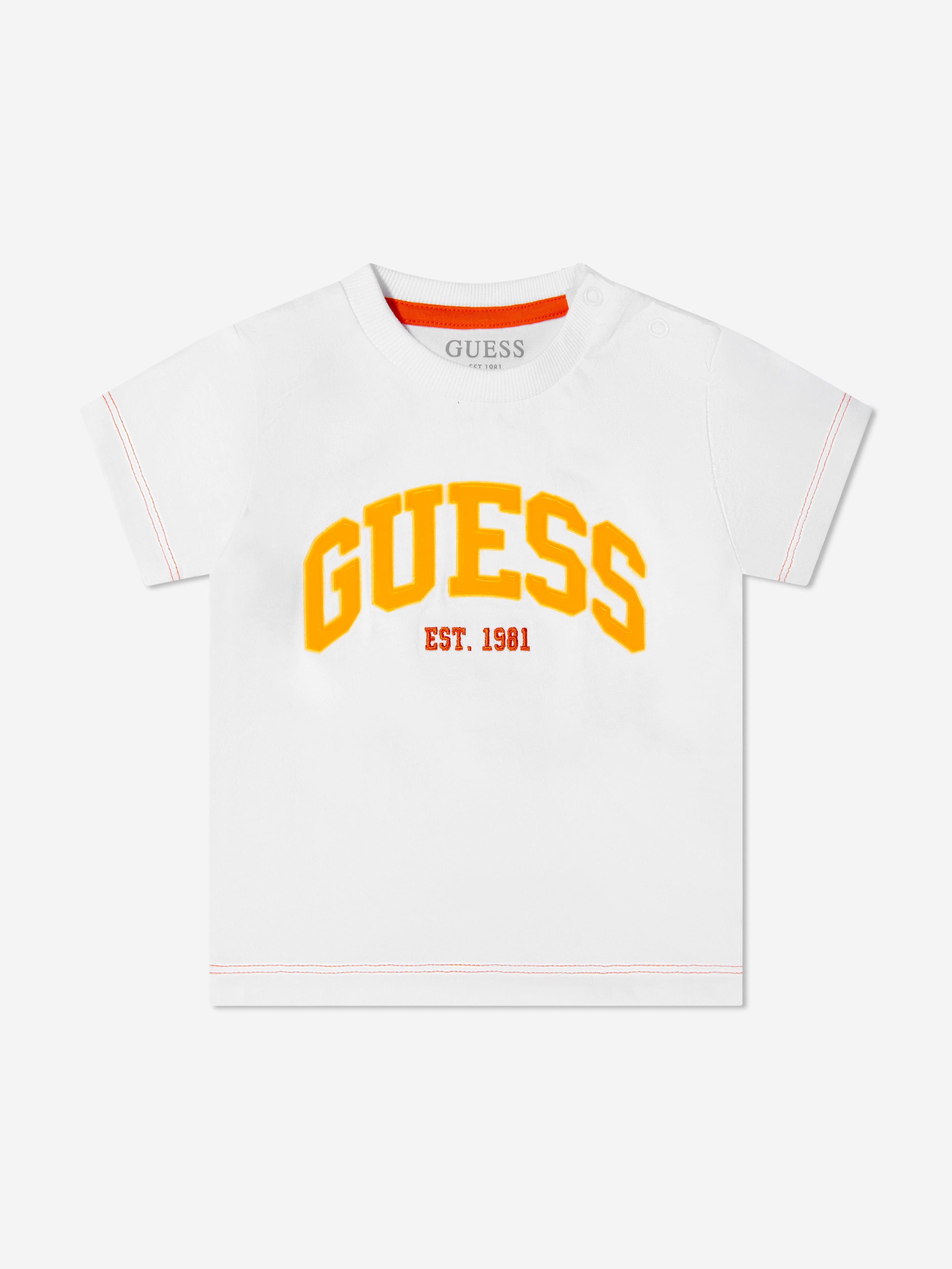 Guess Boys Logo T-Shirt in White