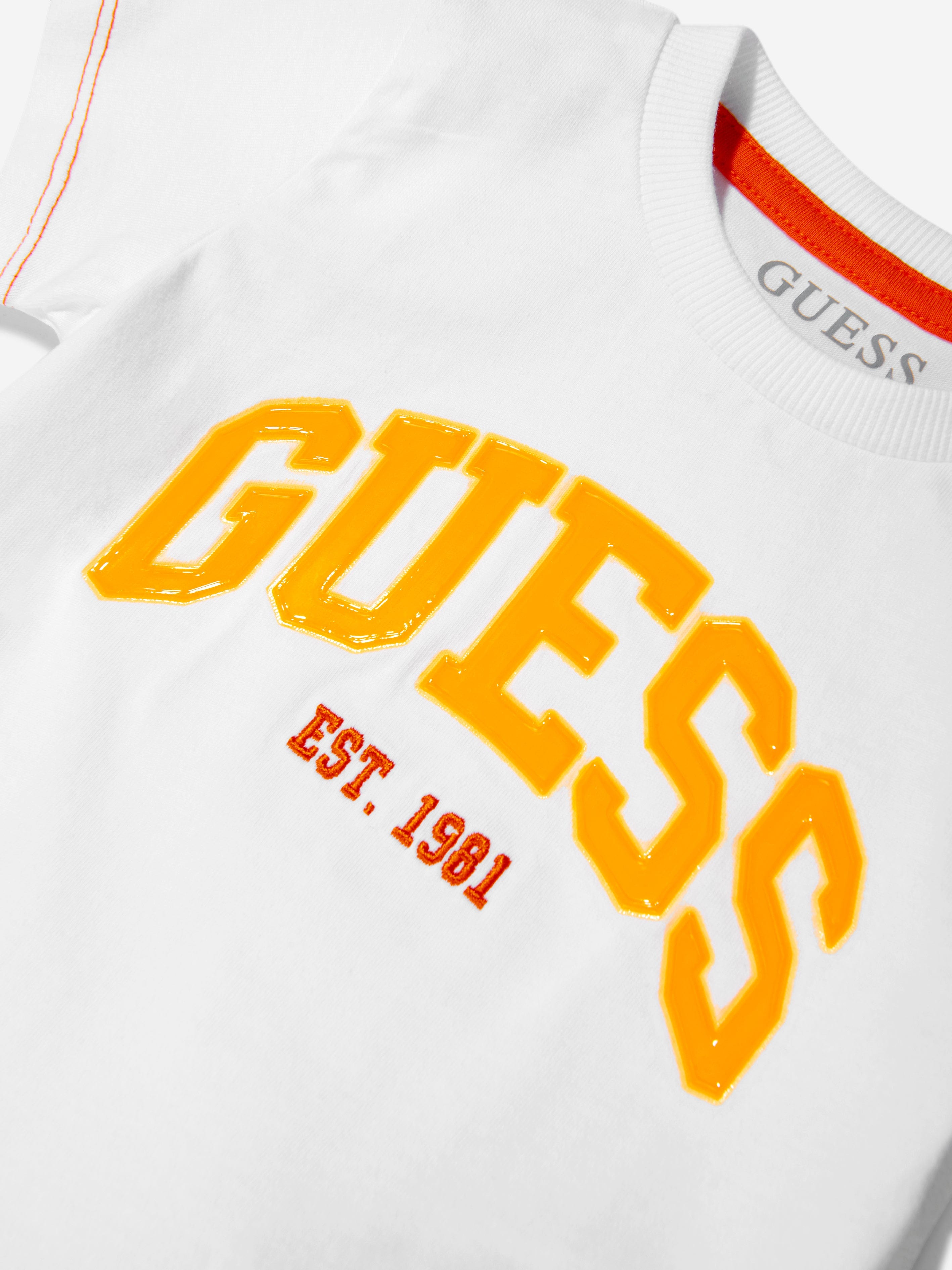 Guess Boys Logo T-Shirt in White