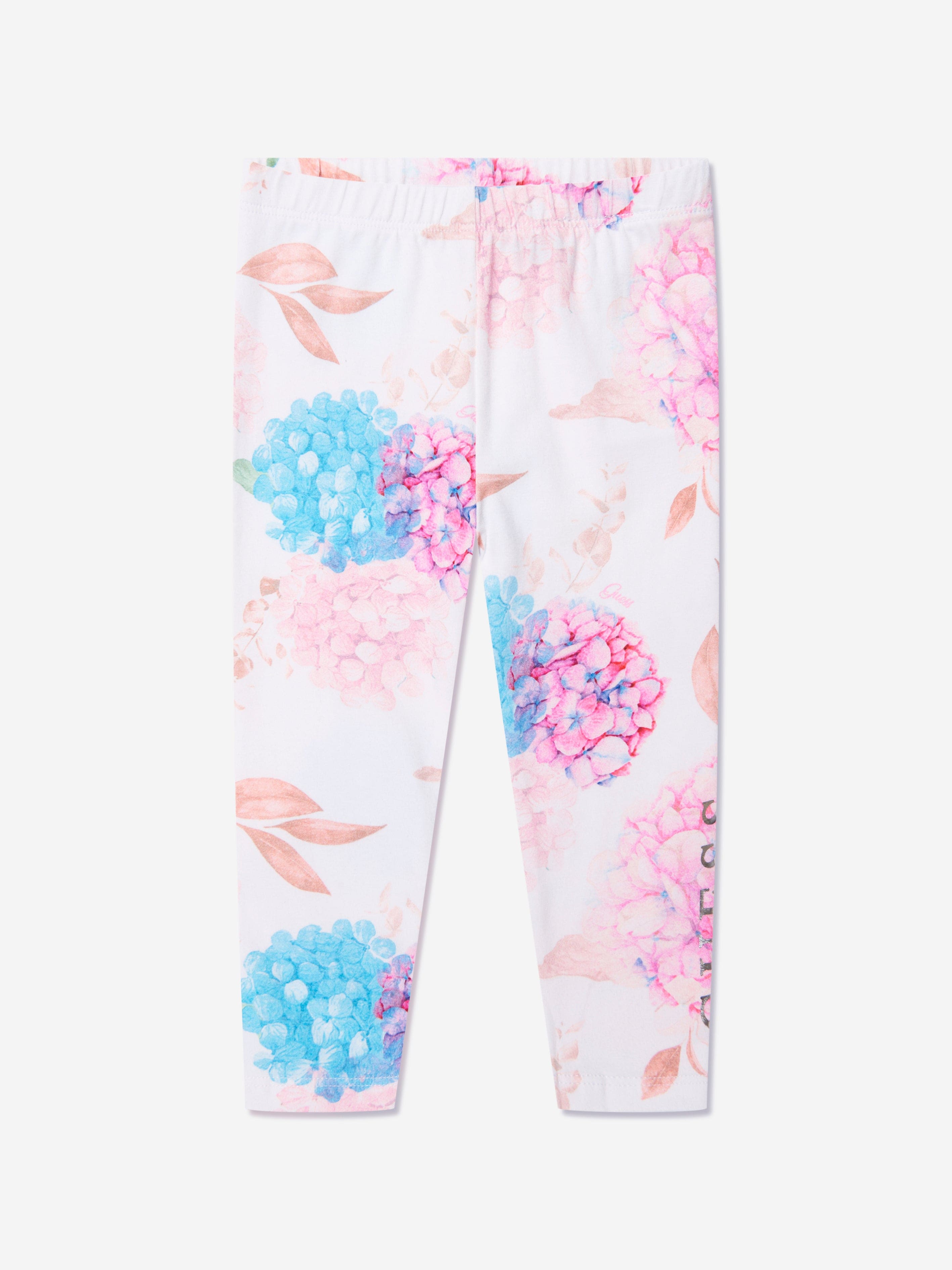 Guess Girls Floral Leggings in White