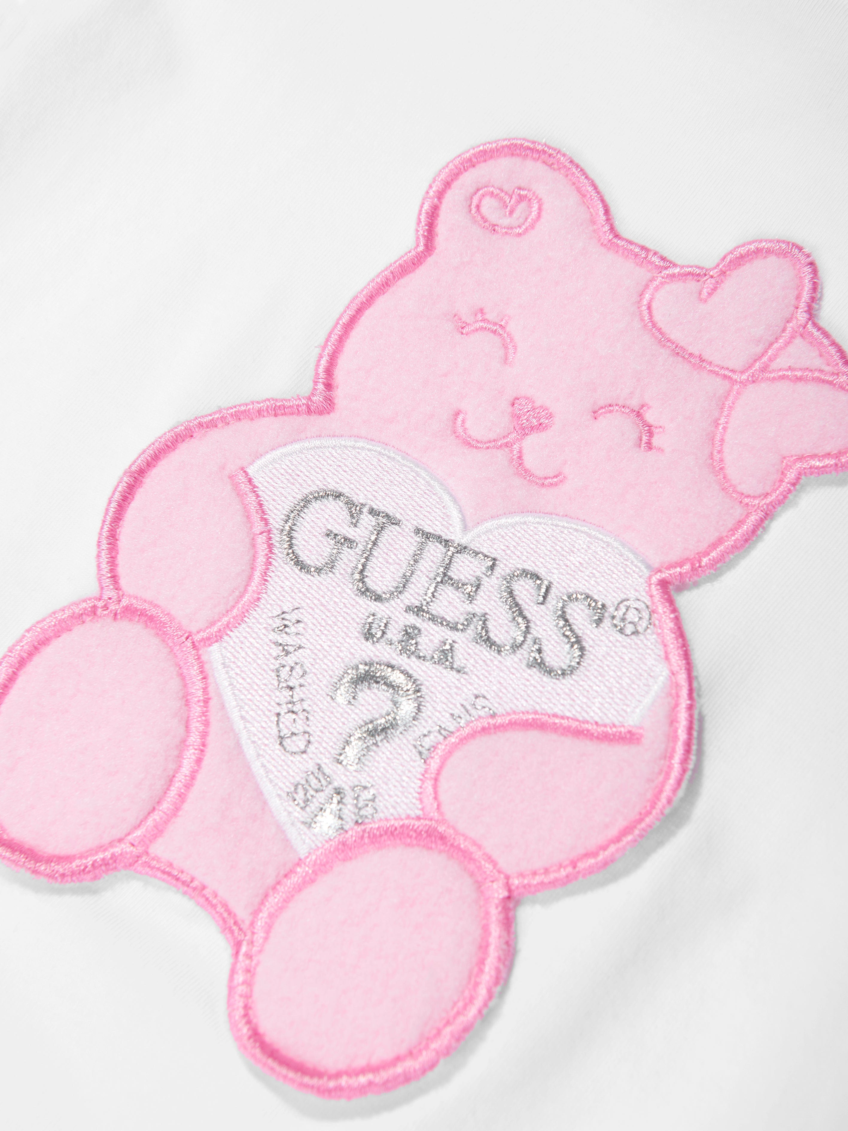 Guess Girls Teddy Bear T-Shirt in White