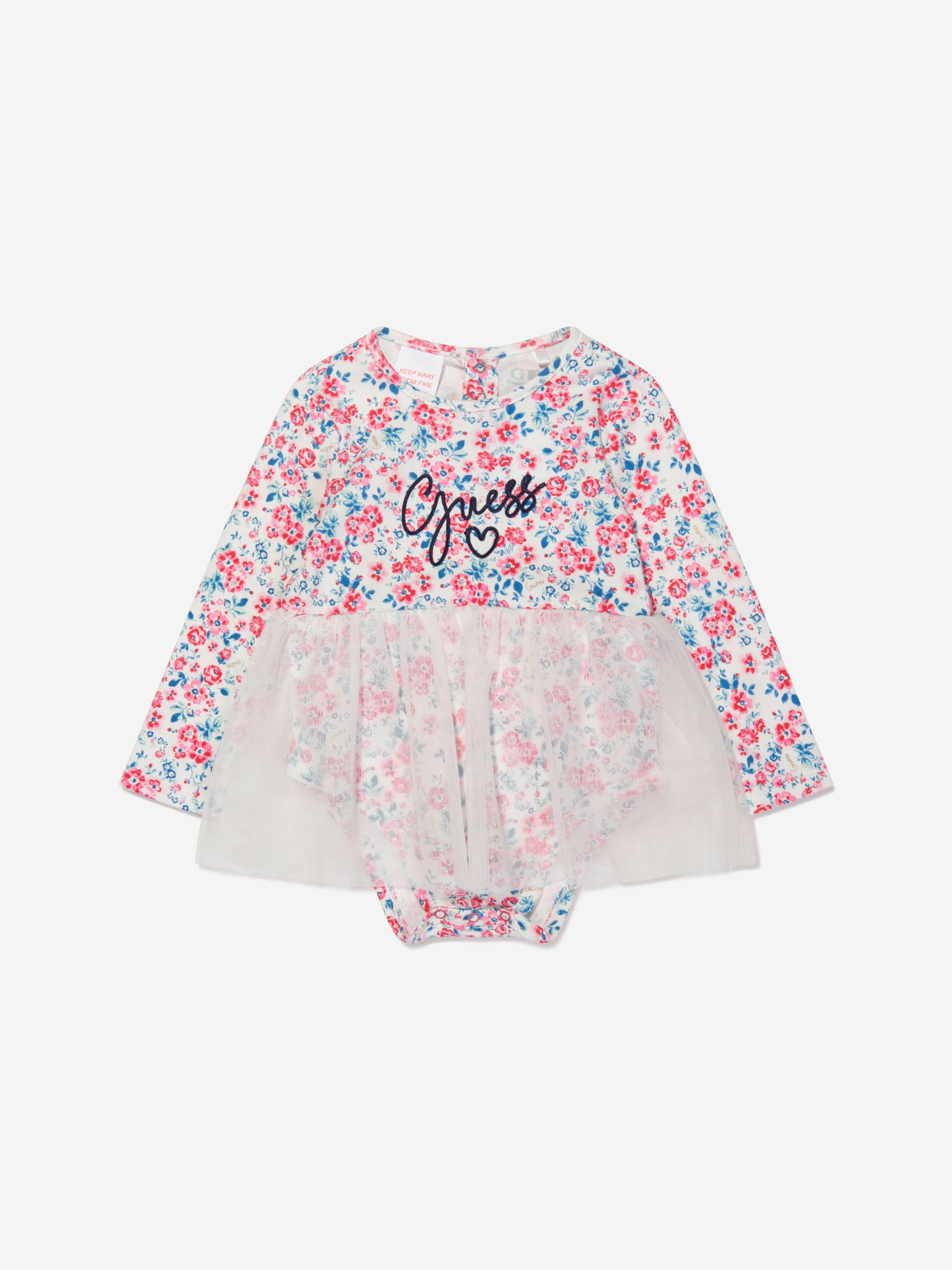 Guess Baby Girls Floral Print Bodysuit Dress