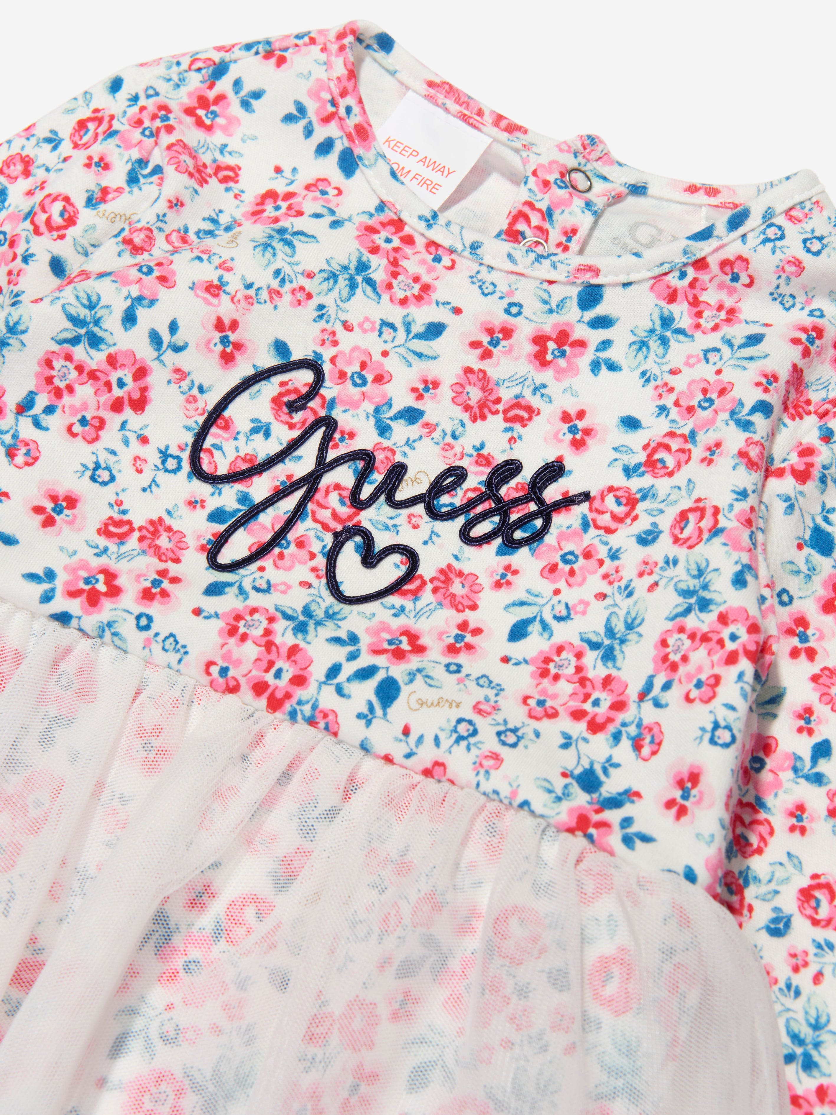 Guess Baby Girls Floral Print Bodysuit Dress