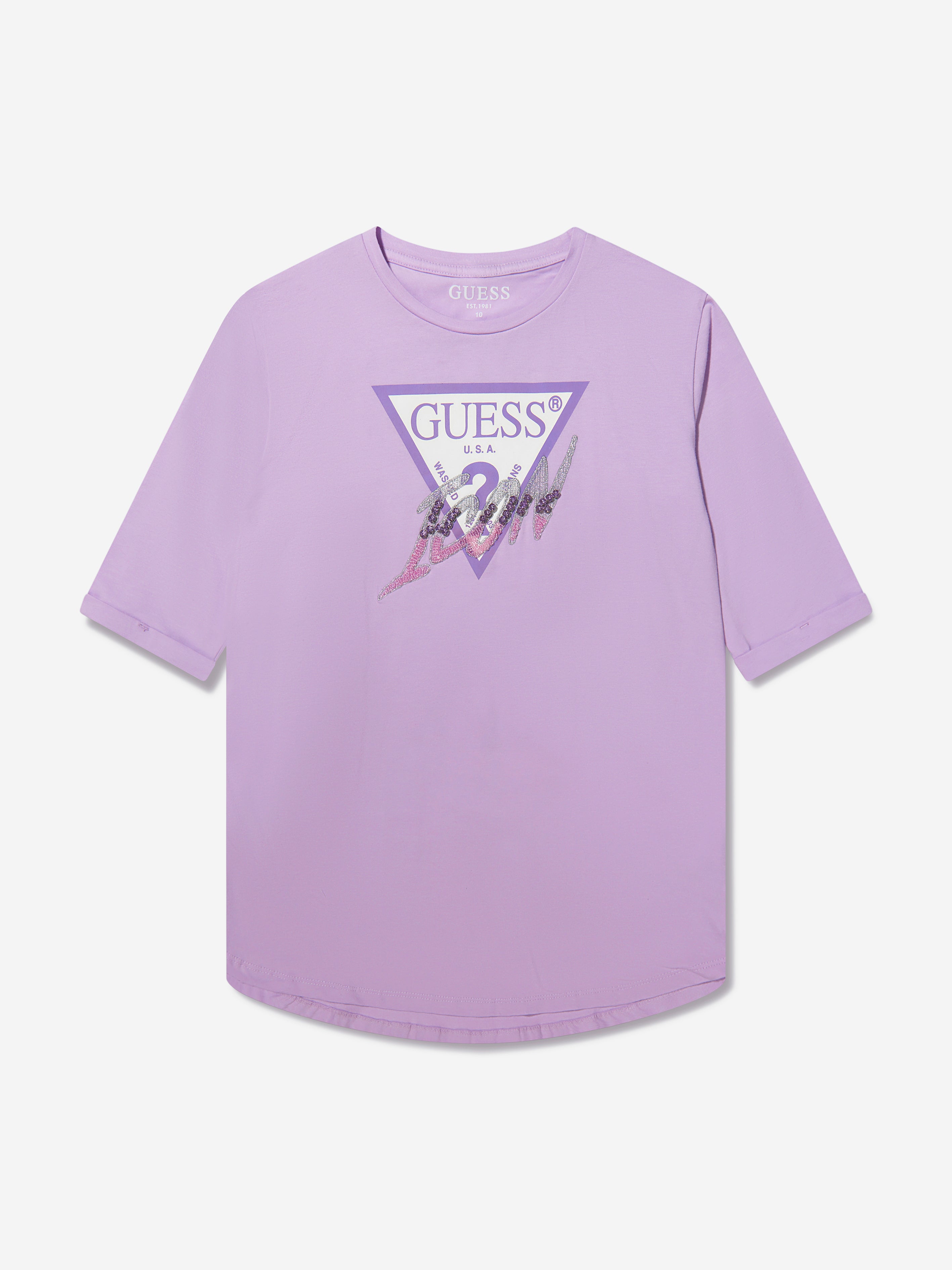 Guess Girls 3/4 Length Logo T-Shirt