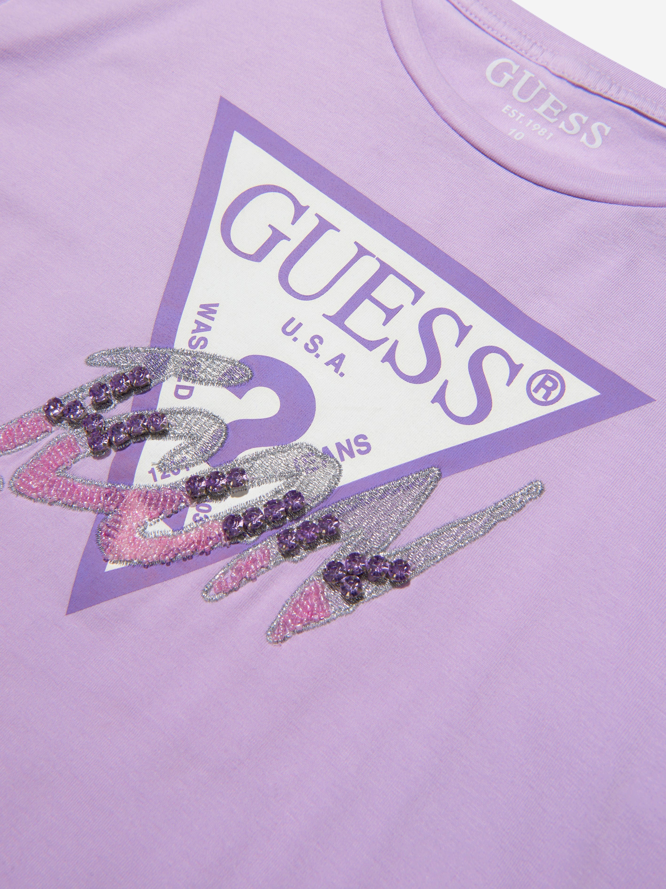 Guess Girls 3/4 Length Logo T-Shirt