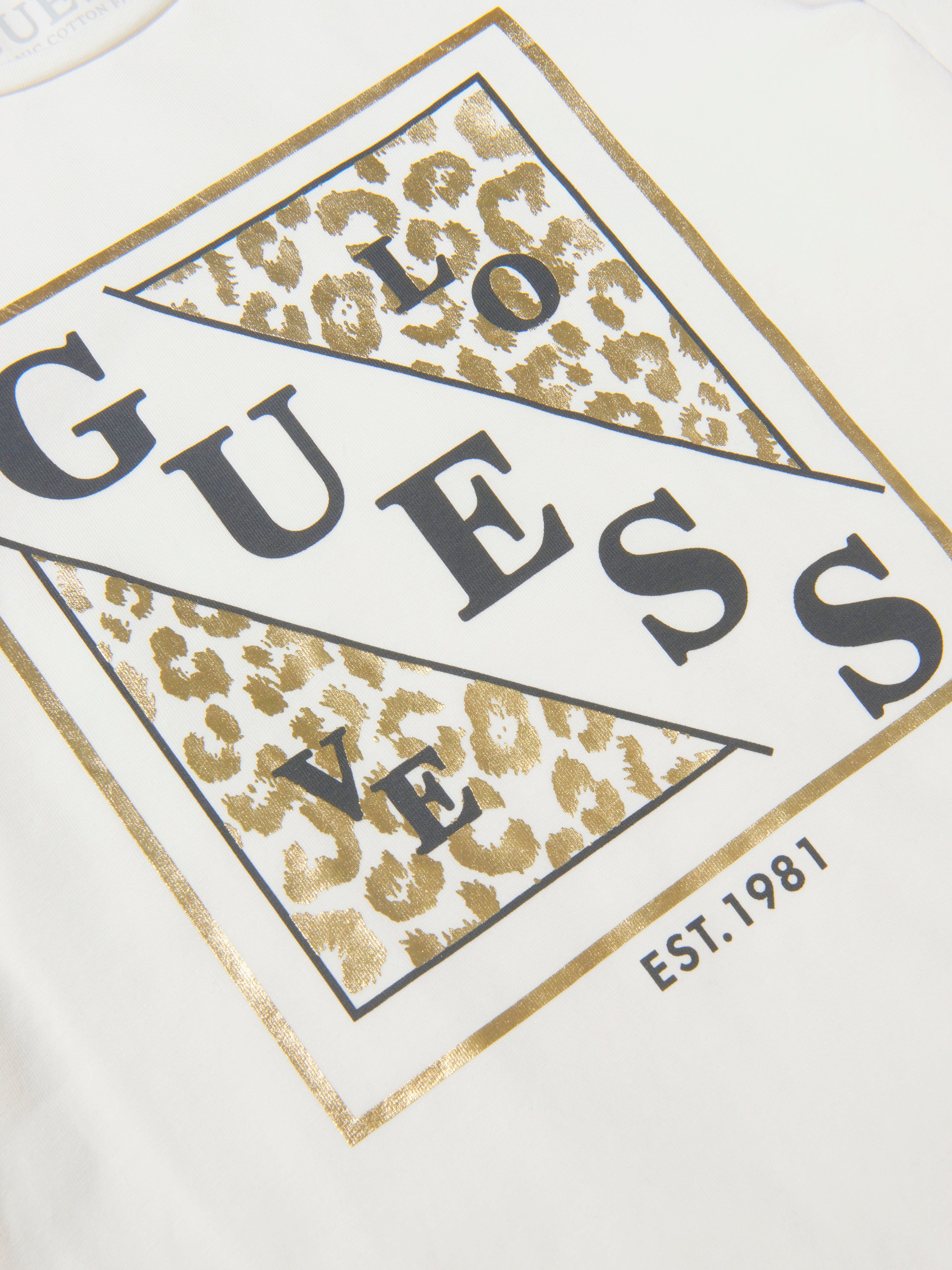 Guess Girls Long Sleeve Logo T-Shirt