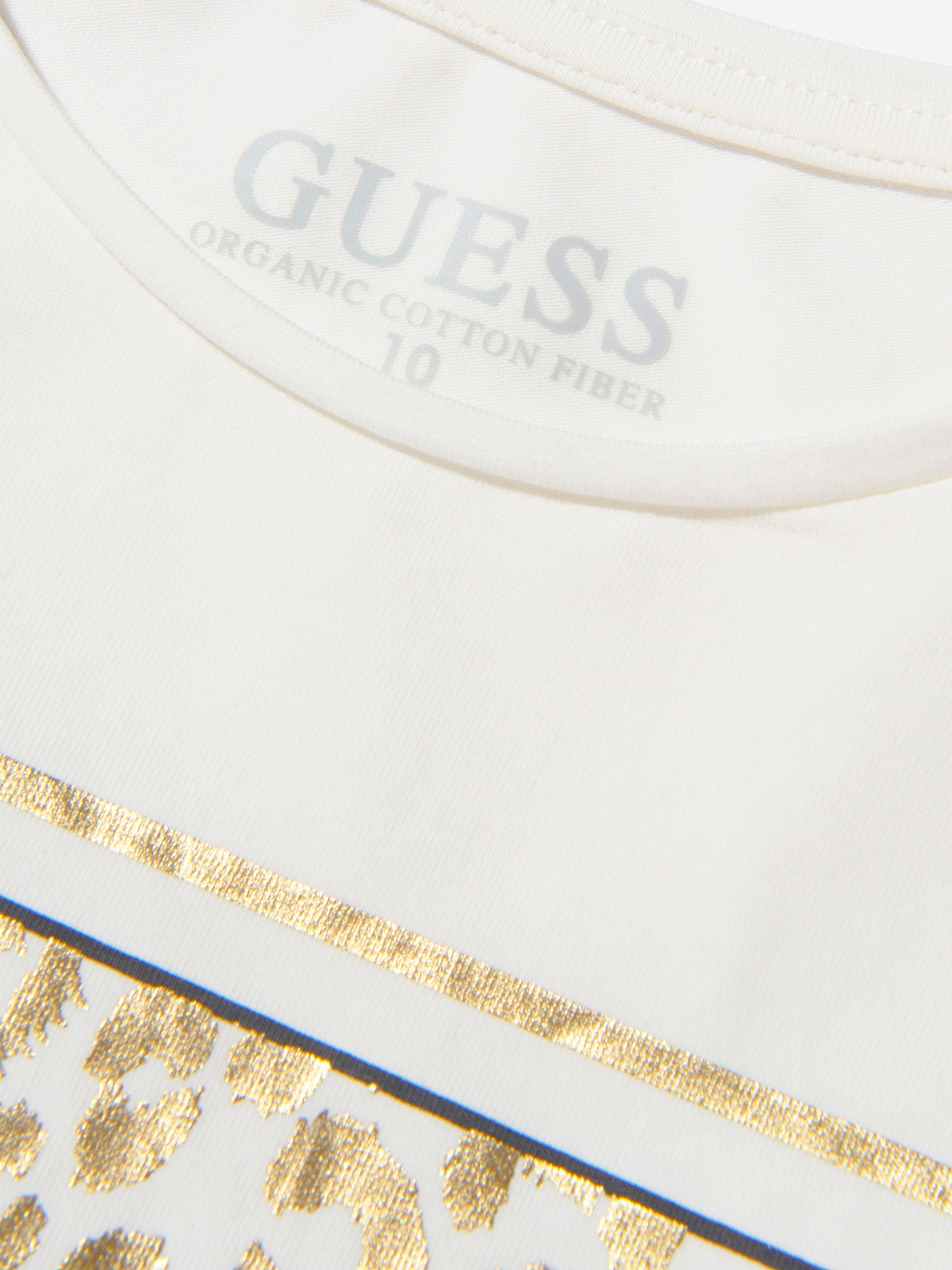 Guess Girls Long Sleeve Logo T-Shirt