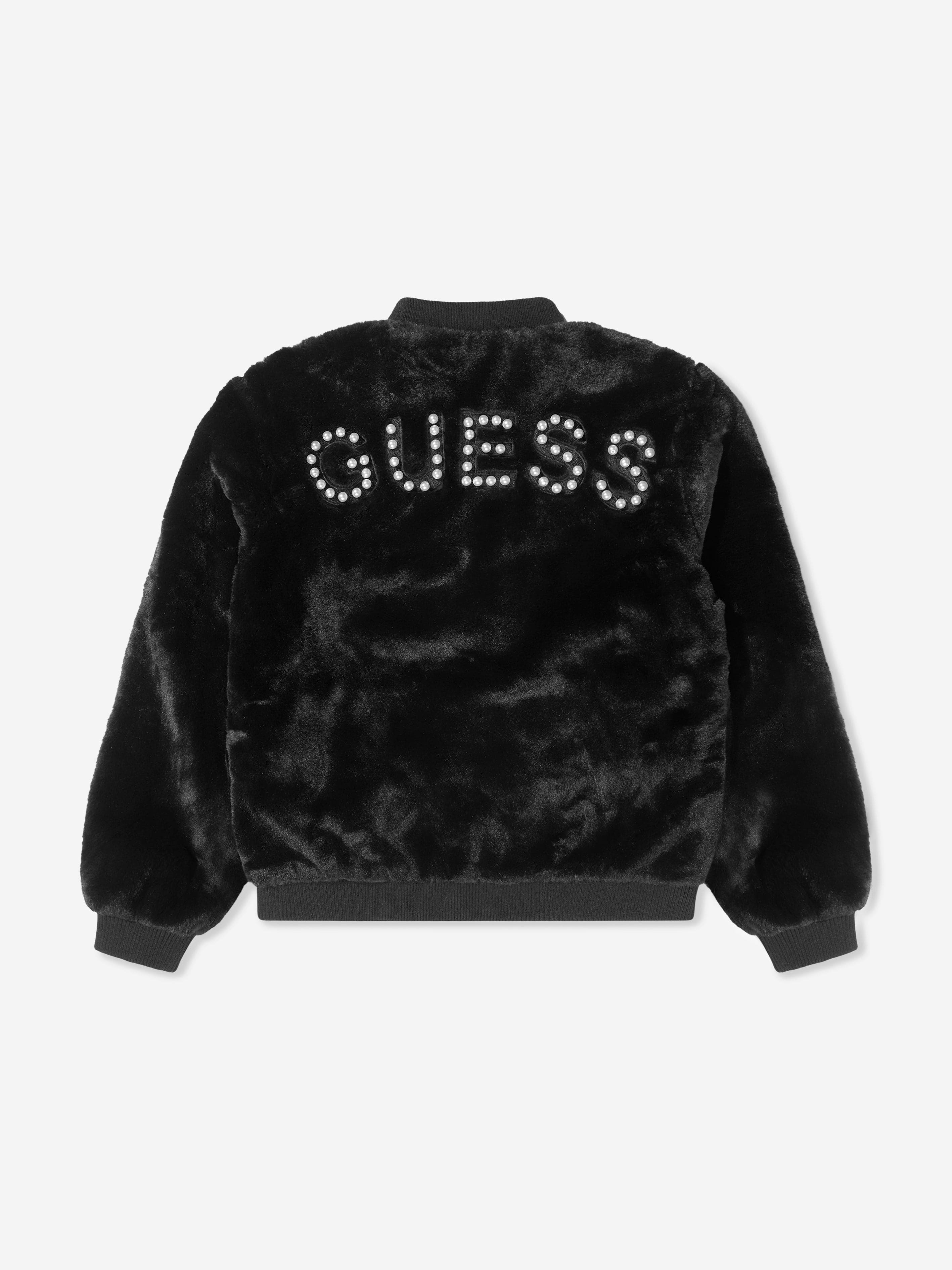 Guess Girls Faux Fur Bomber Jacket