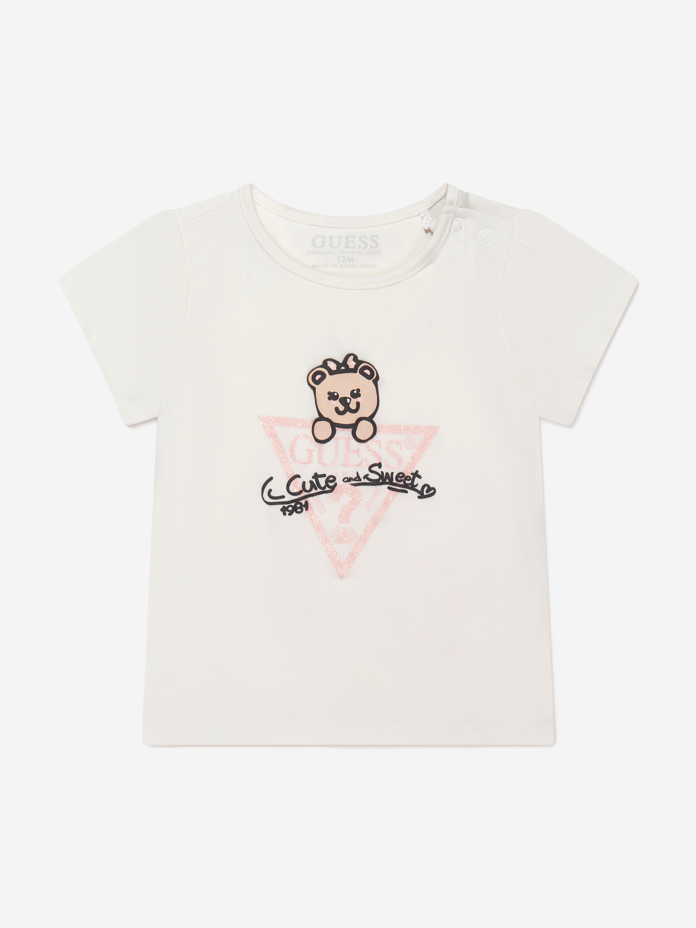 Guess Baby Girls Bear Logo T-Shirt