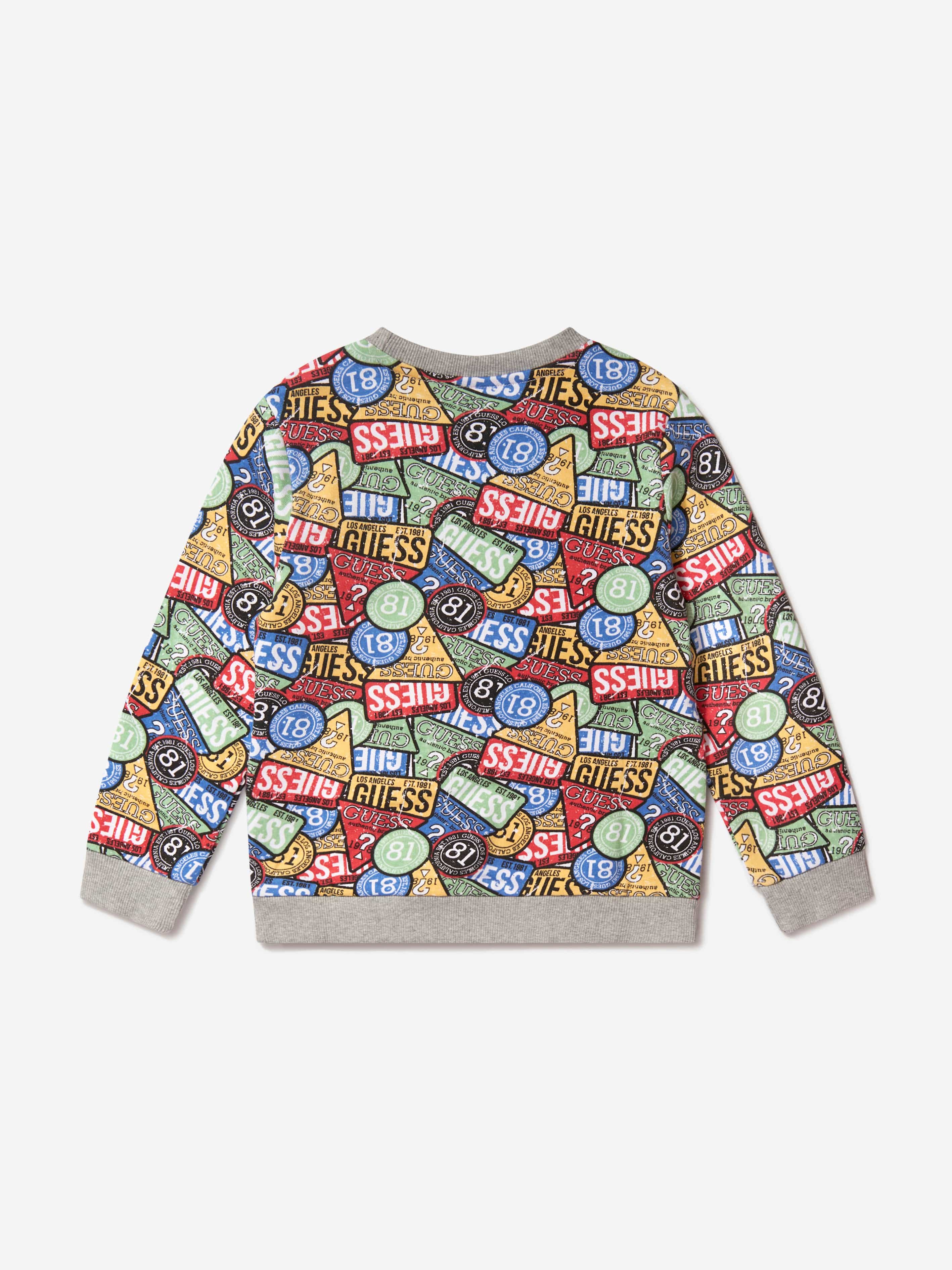 Guess Boys Patches Print Logo Sweatshirt